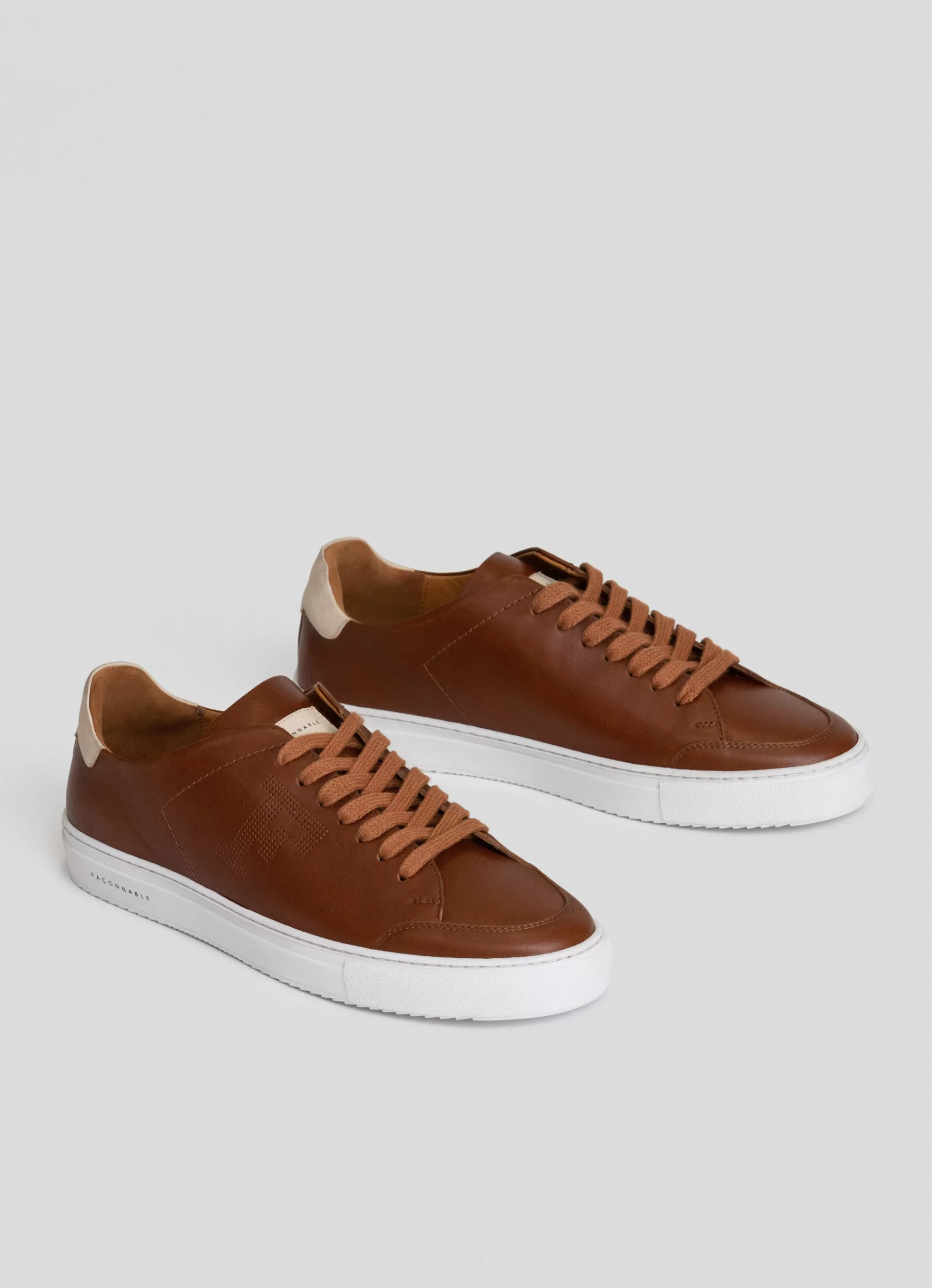 Sneakers>Façonnable Baskets En Cuir Sculpture
