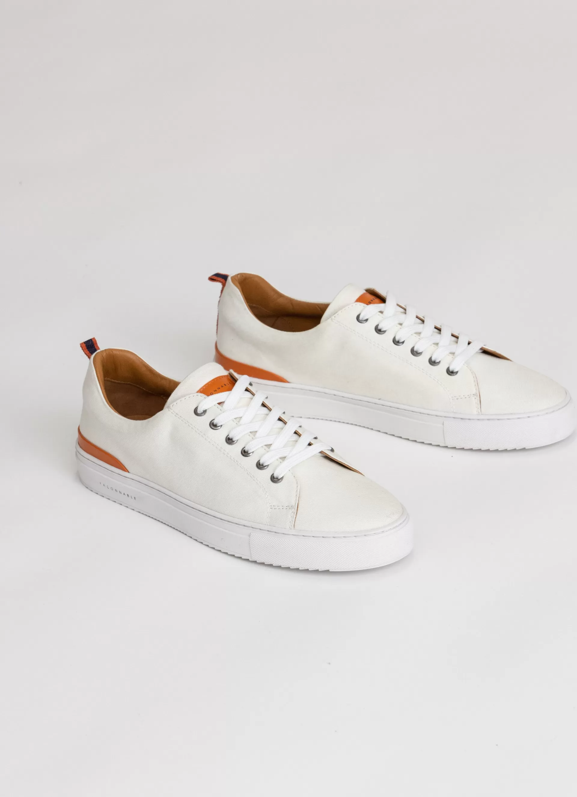 Sneakers>Façonnable Baskets En Toile Off White