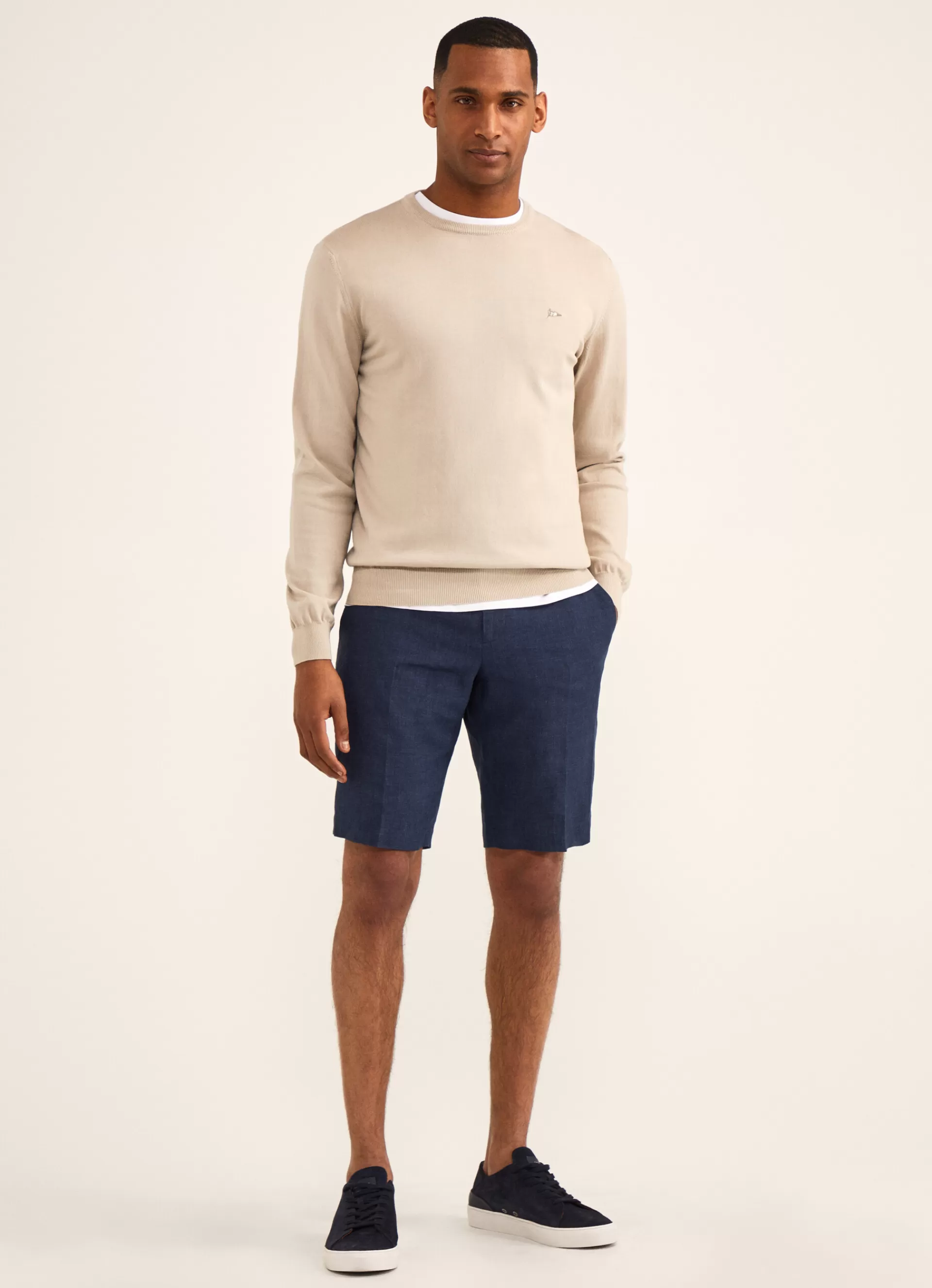 Shorts>Façonnable Bermuda Effet Denim Dk Blu Marl