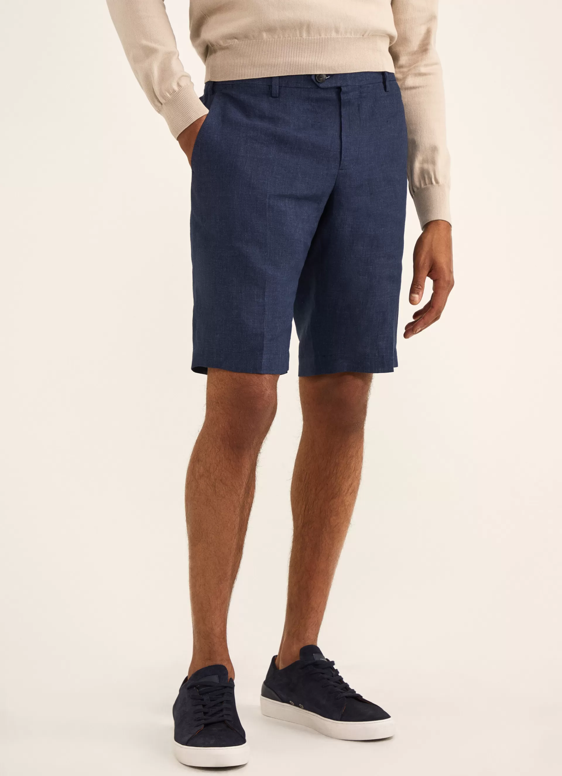 Shorts>Façonnable Bermuda Effet Denim Dk Blu Marl