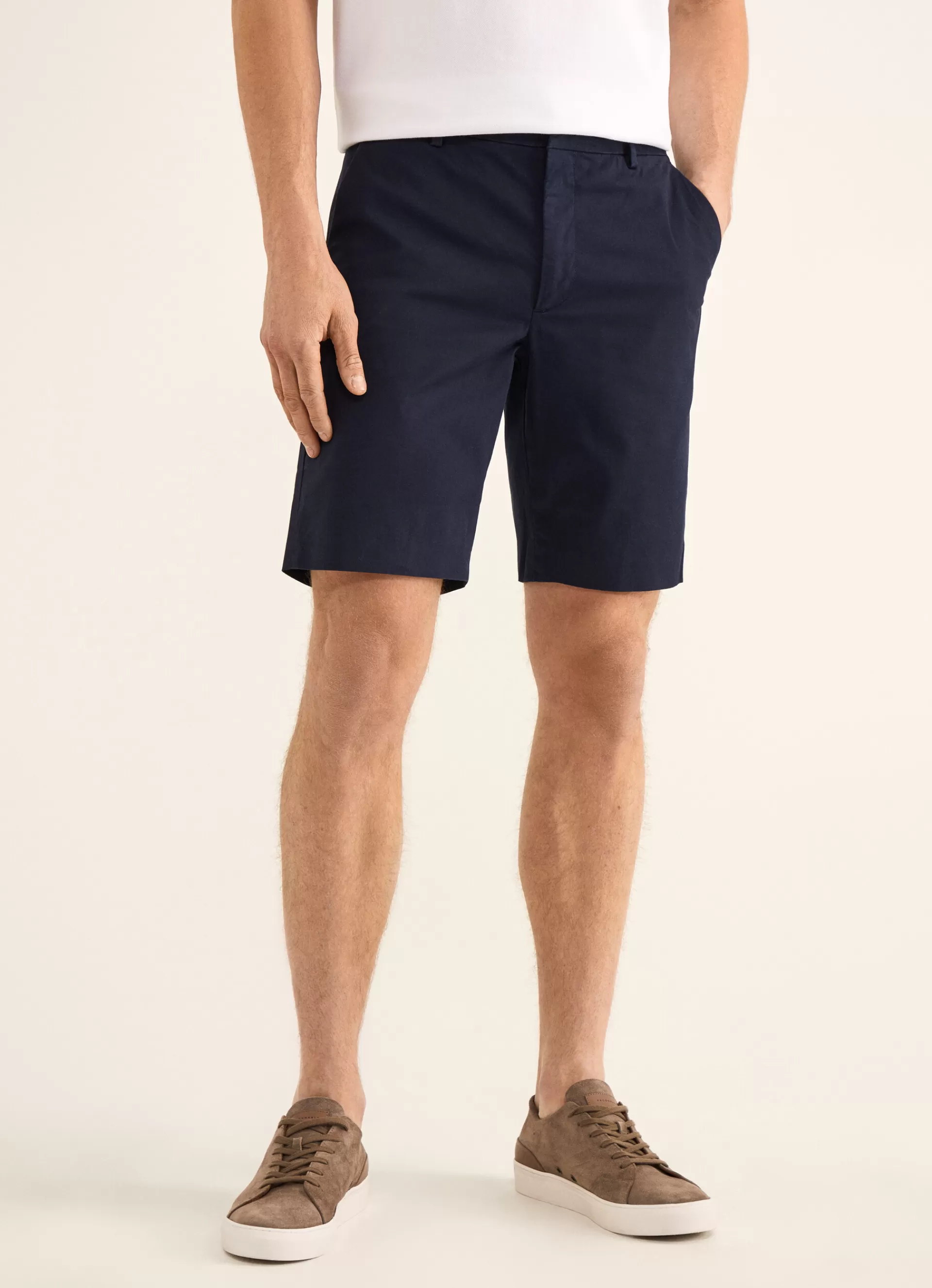 Shorts>Façonnable Bermuda En Coton Taille Elastique Marine