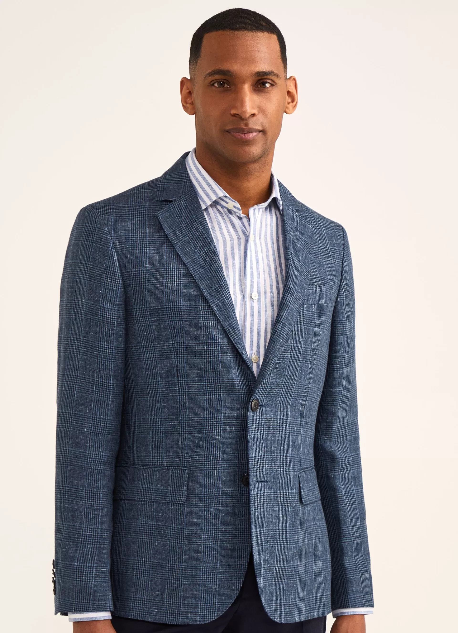 Blazers>Façonnable Blazer Prince De Galles Dk Blu Marl