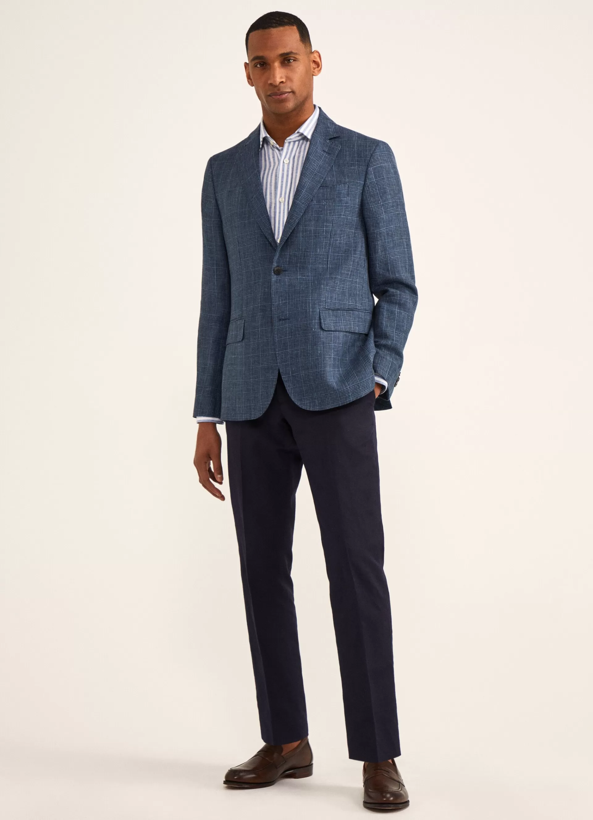 Blazers>Façonnable Blazer Prince De Galles Dk Blu Marl