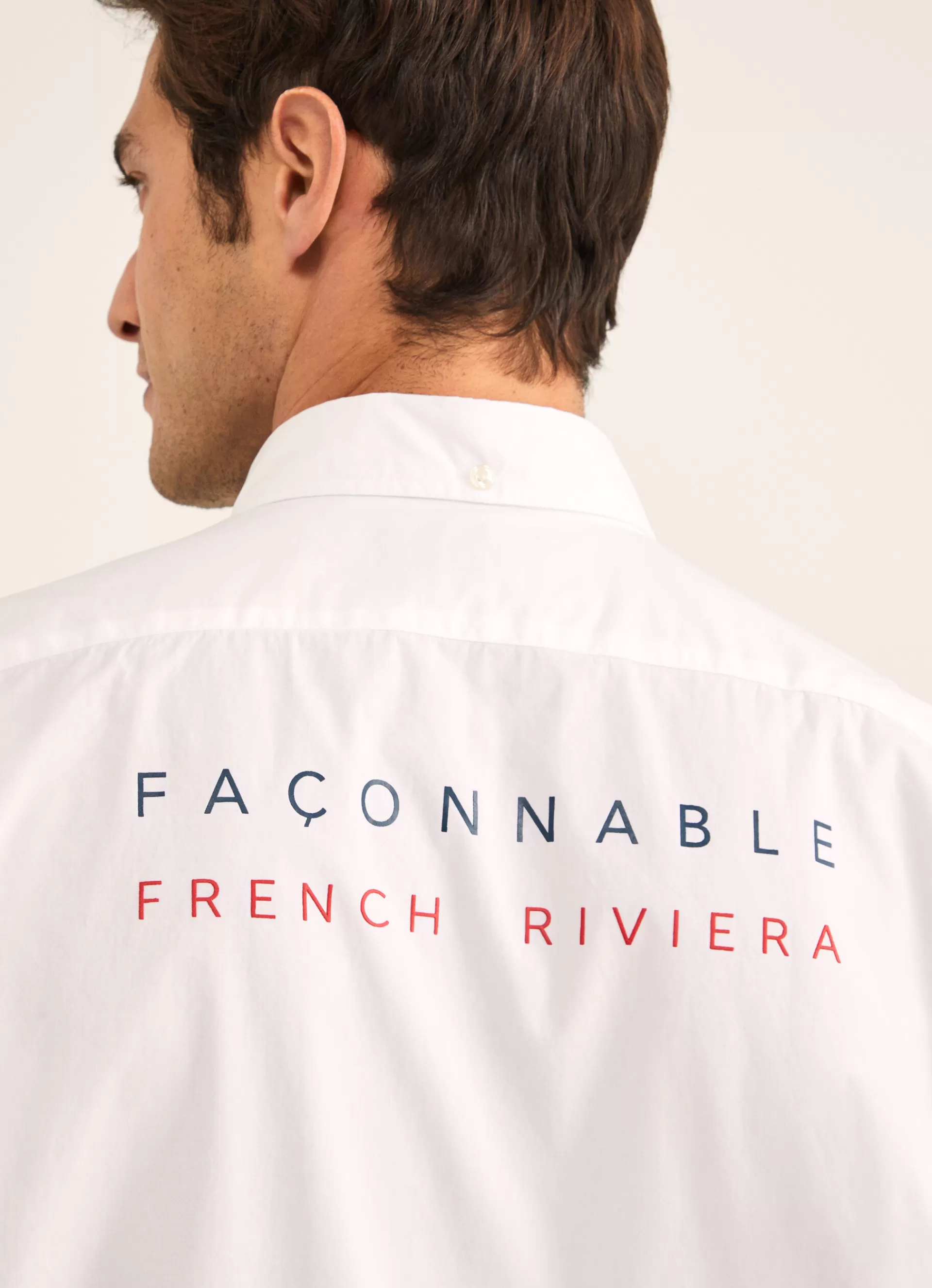 Chemises>Façonnable Chemise A Imprime Color Block White/Red