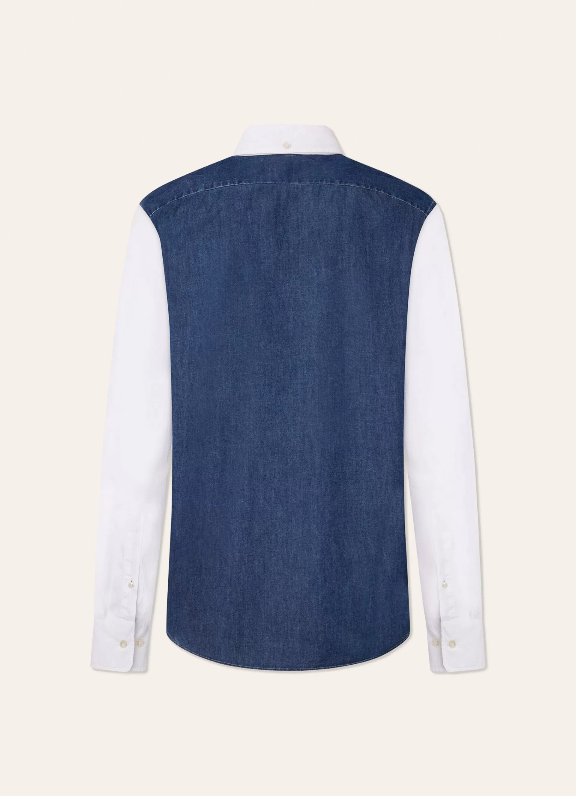Chemises>Façonnable Chemise Bicolore Denim/White