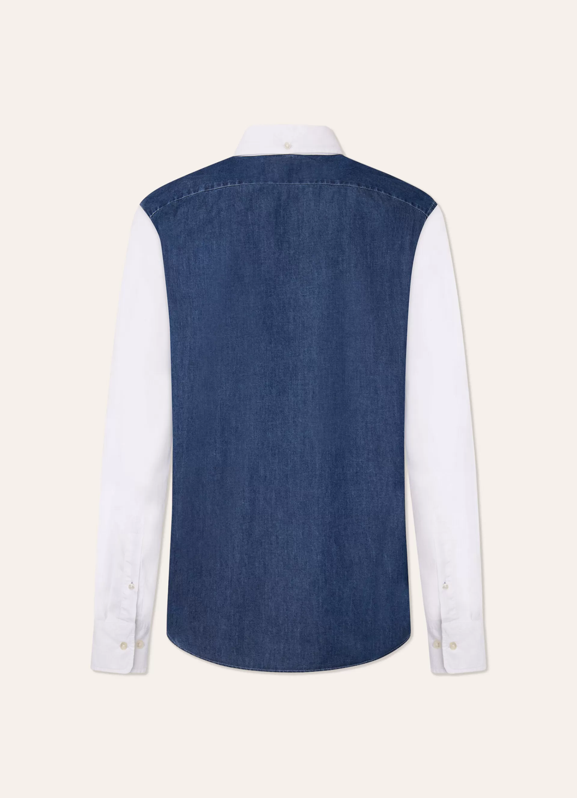 Chemises>Façonnable Chemise Bicolore Denim/White