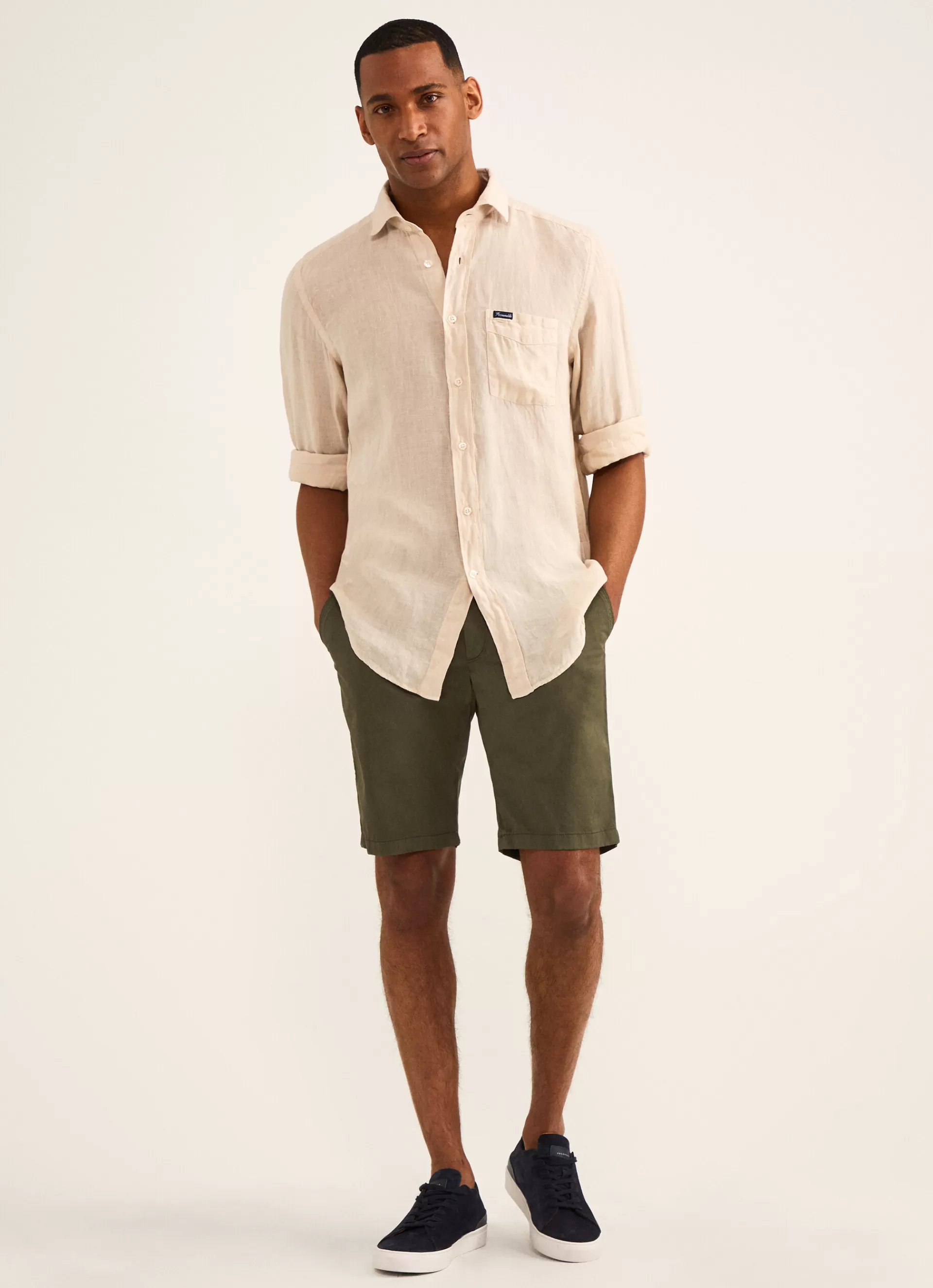 Lin>Façonnable Chemise En Lin Light Beige