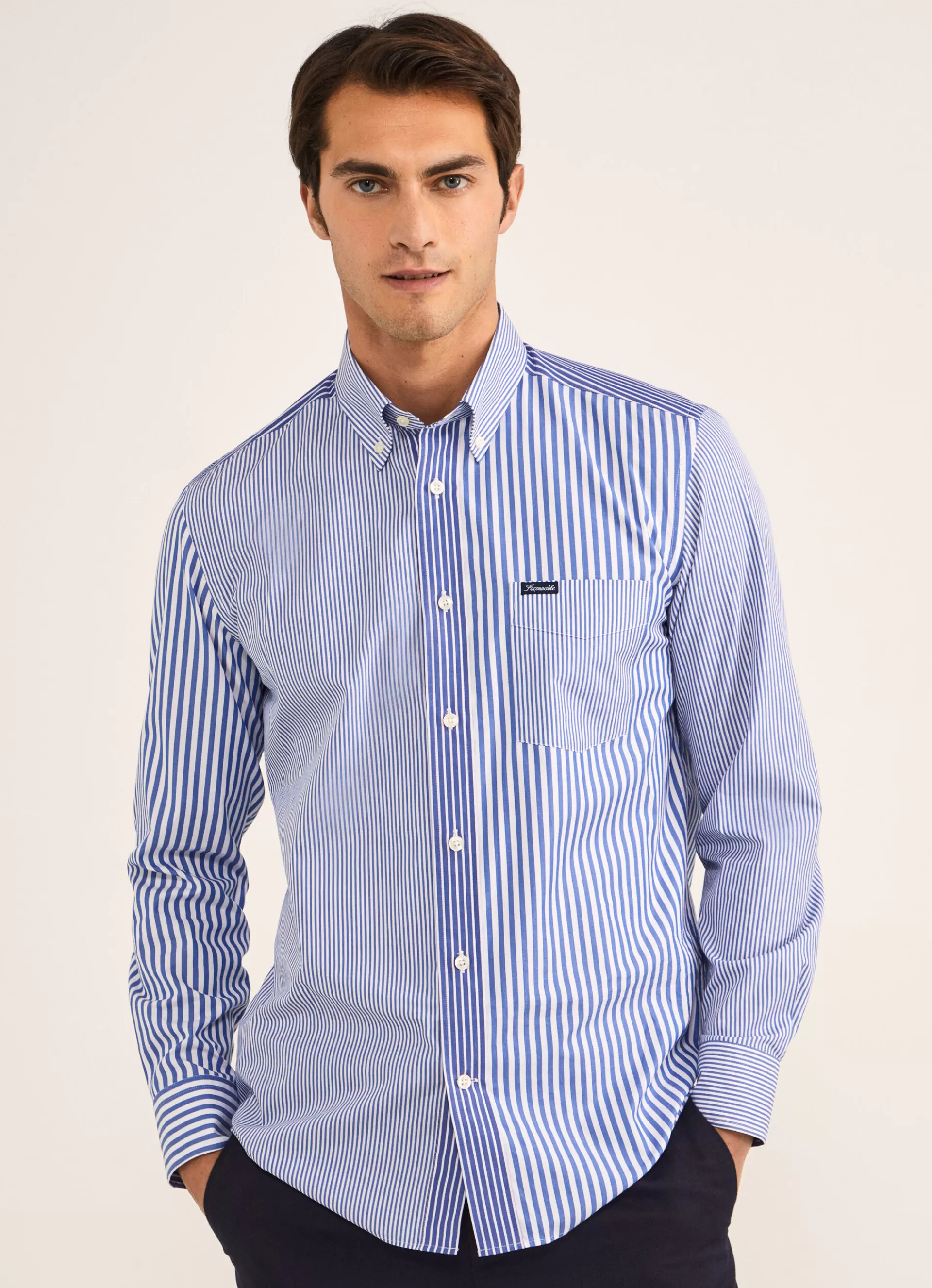 Chemises>Façonnable Chemise En Patchwork Multi Blue