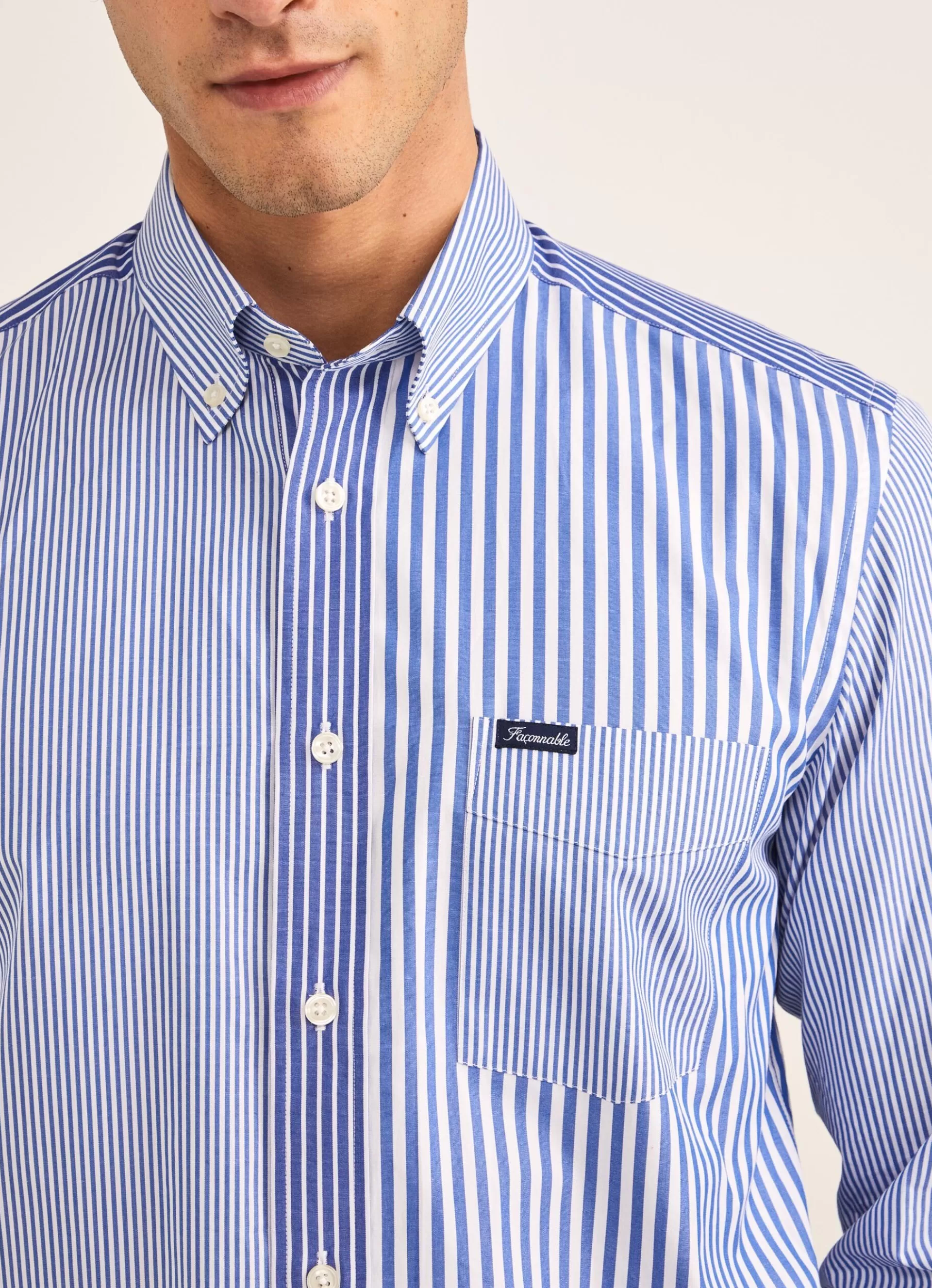 Chemises>Façonnable Chemise En Patchwork Multi Blue