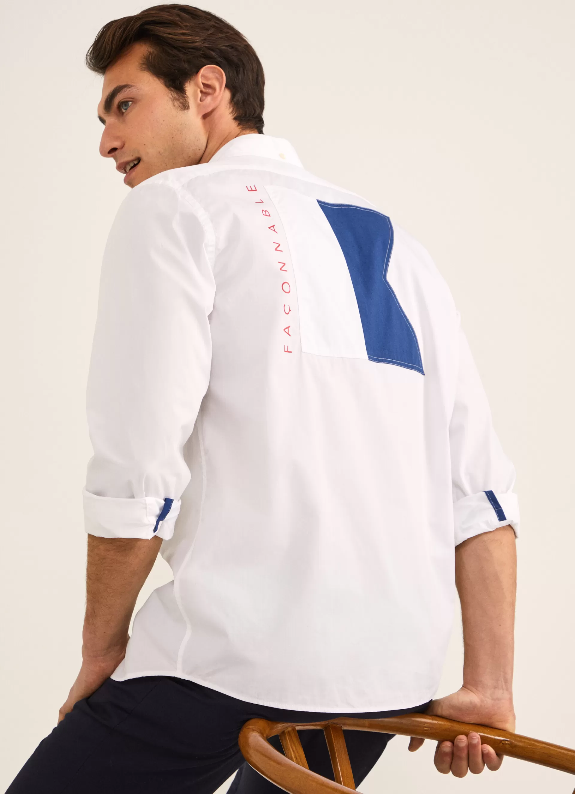 Chemises>Façonnable Chemise Nautique En Popeline De Coton White/Multi