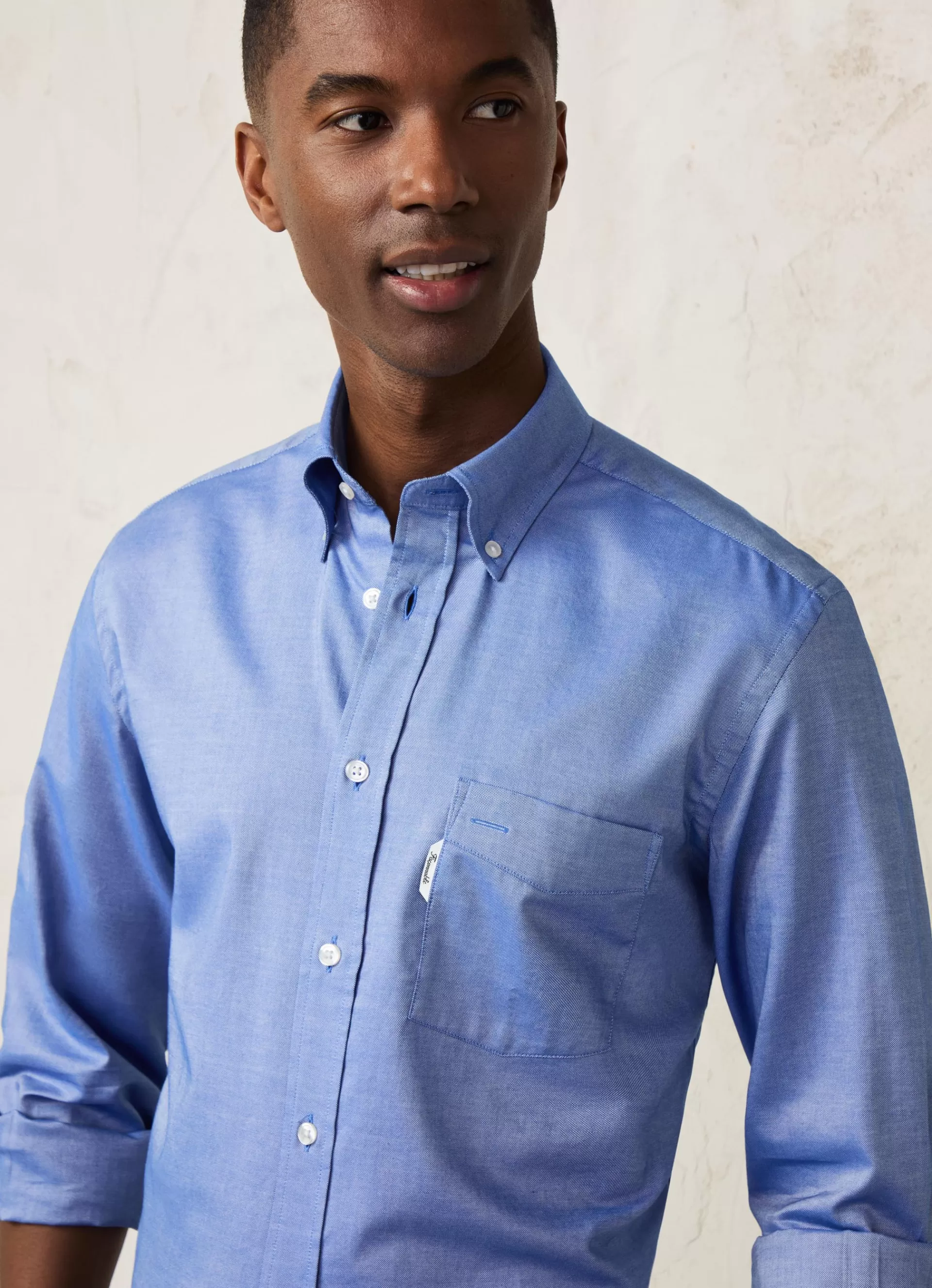 Chemises>Façonnable Chemise Oxford A Manches Longues Naval Blue
