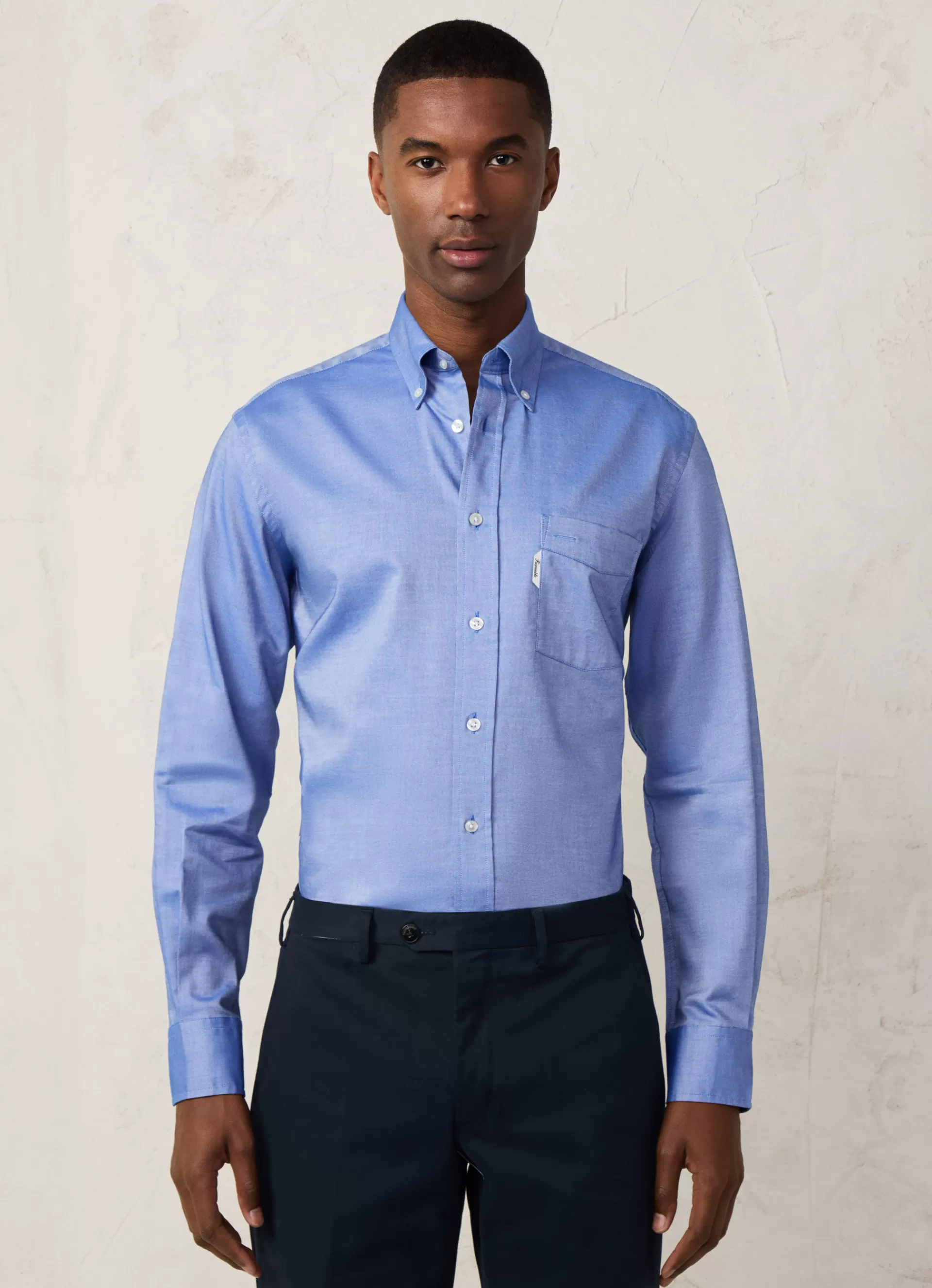 Chemises>Façonnable Chemise Oxford A Manches Longues Naval Blue