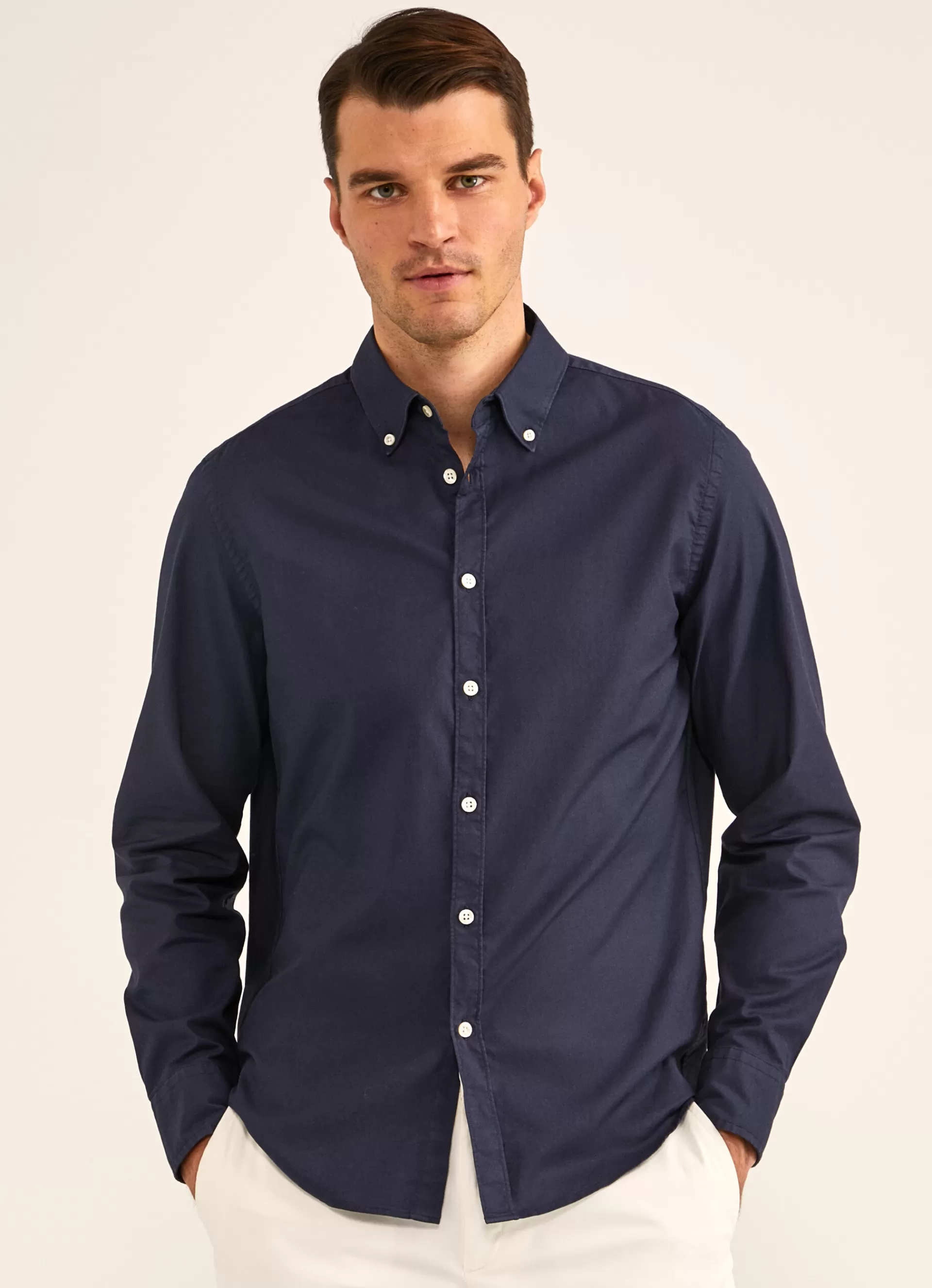 Chemises>Façonnable Chemise Oxford Imprimee Marine