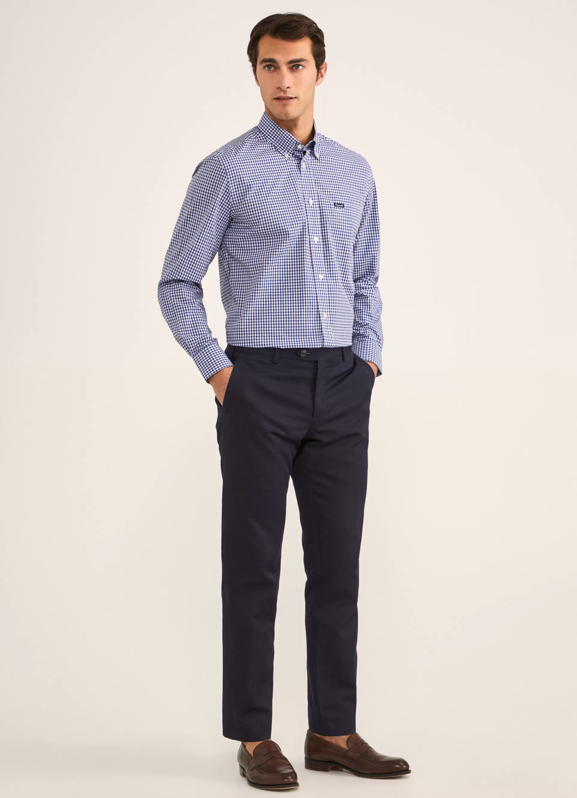 Chemises>Façonnable Chemise Vichy Naval Blue