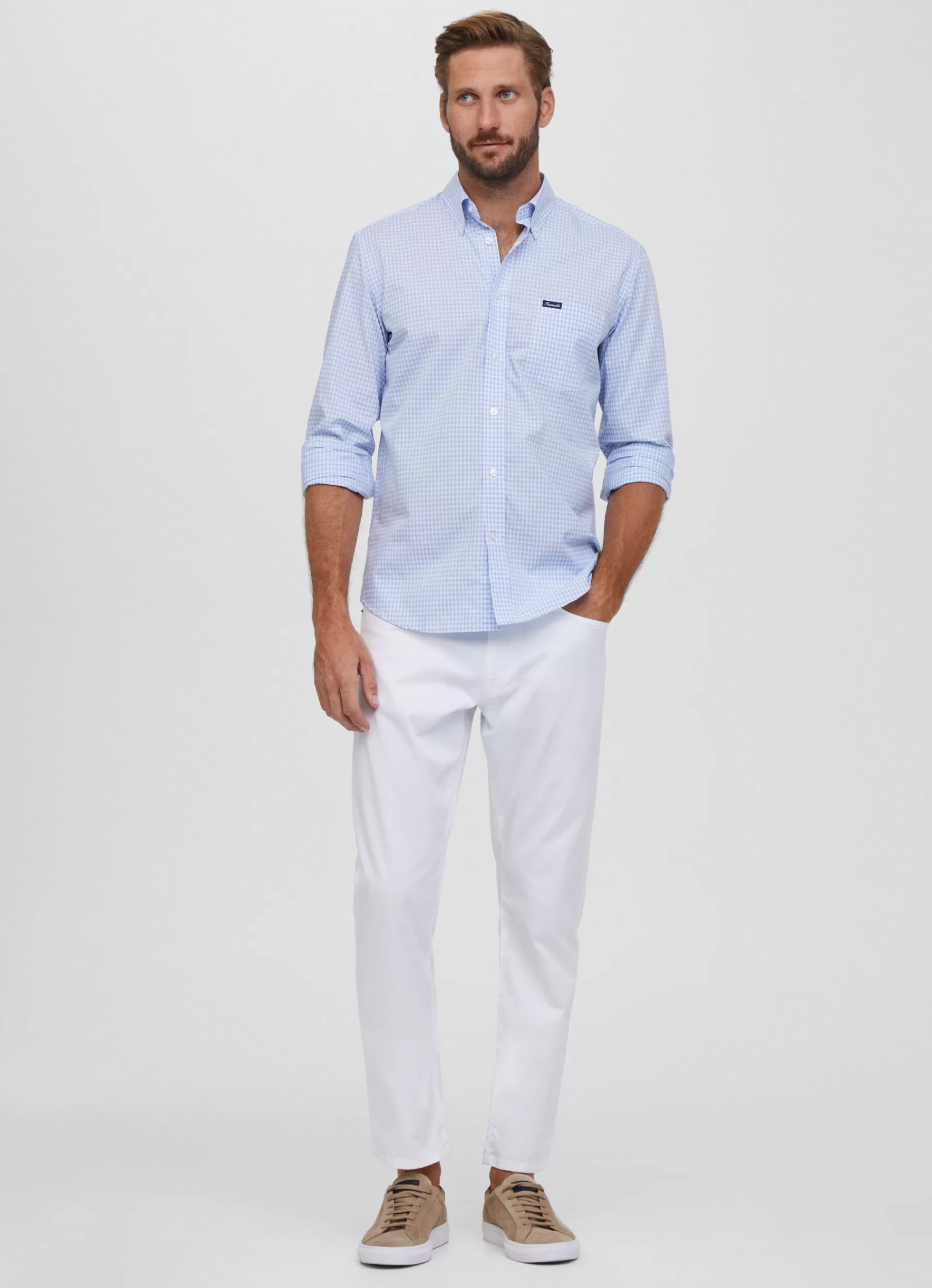 Chemises>Façonnable Chemise Vichy Horizon Blue