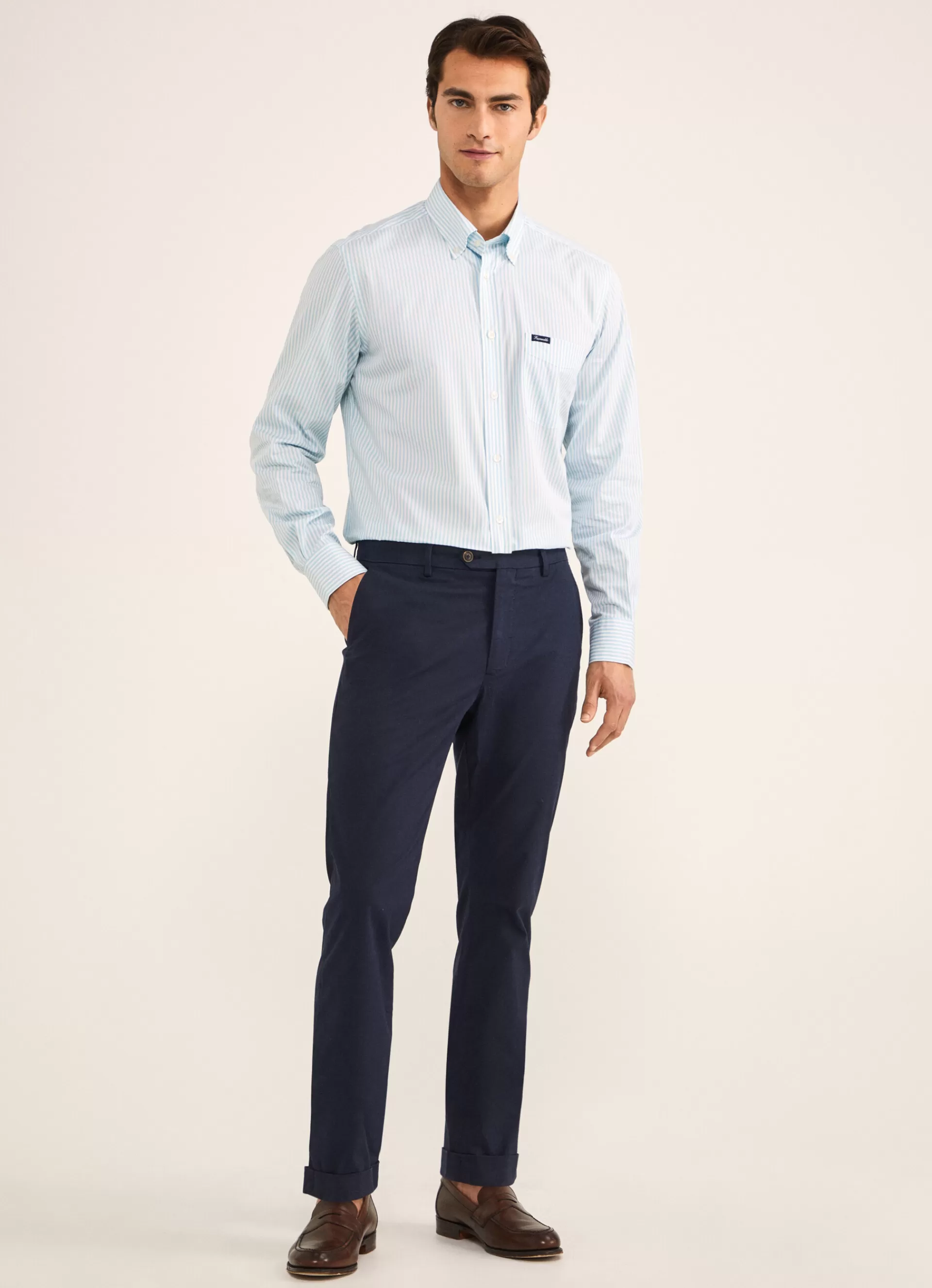 Pantalons>Façonnable Chinois Classique Marine