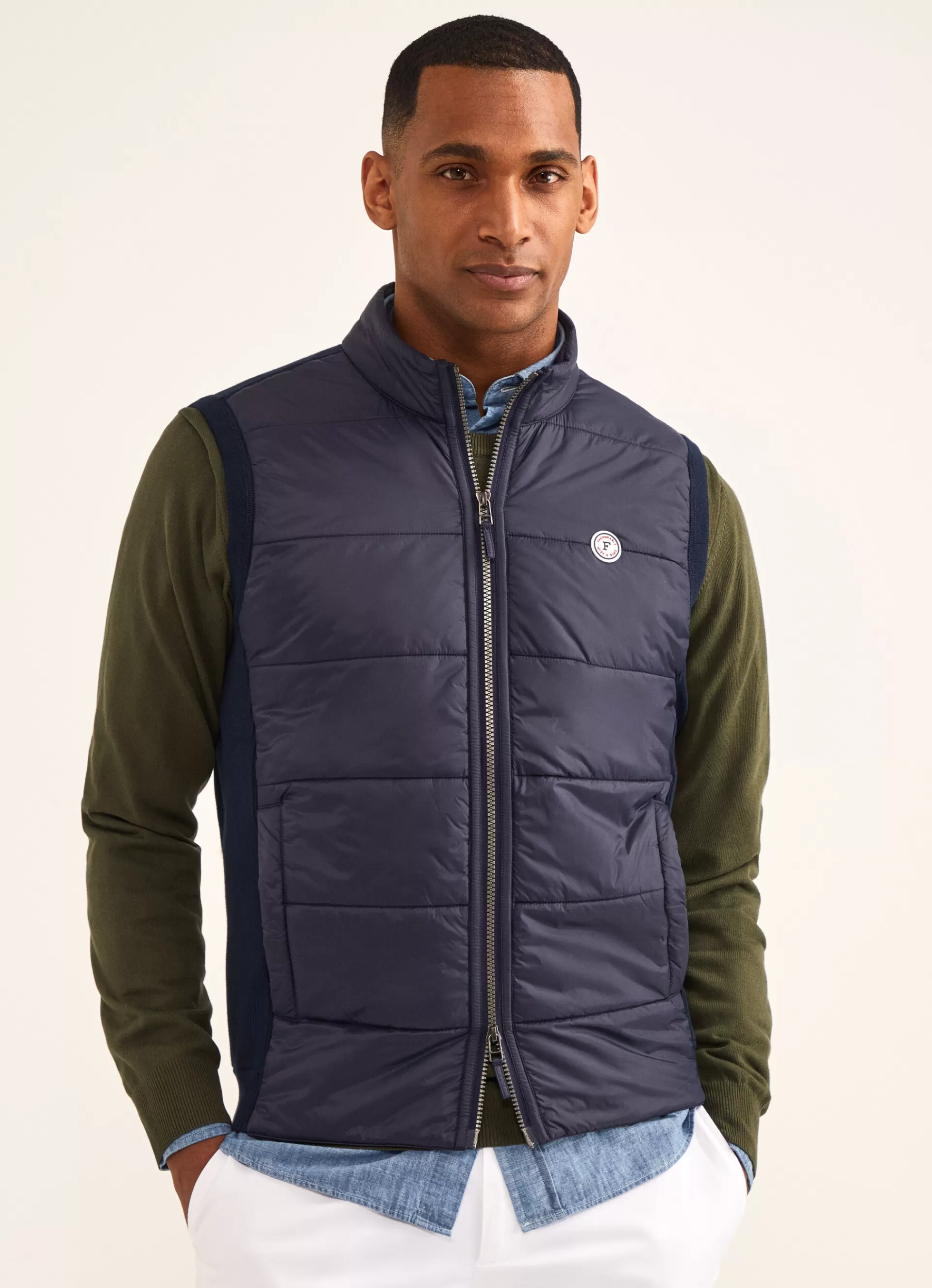 Manteaux Et Blousons>Façonnable Gilet Rembourre Marine