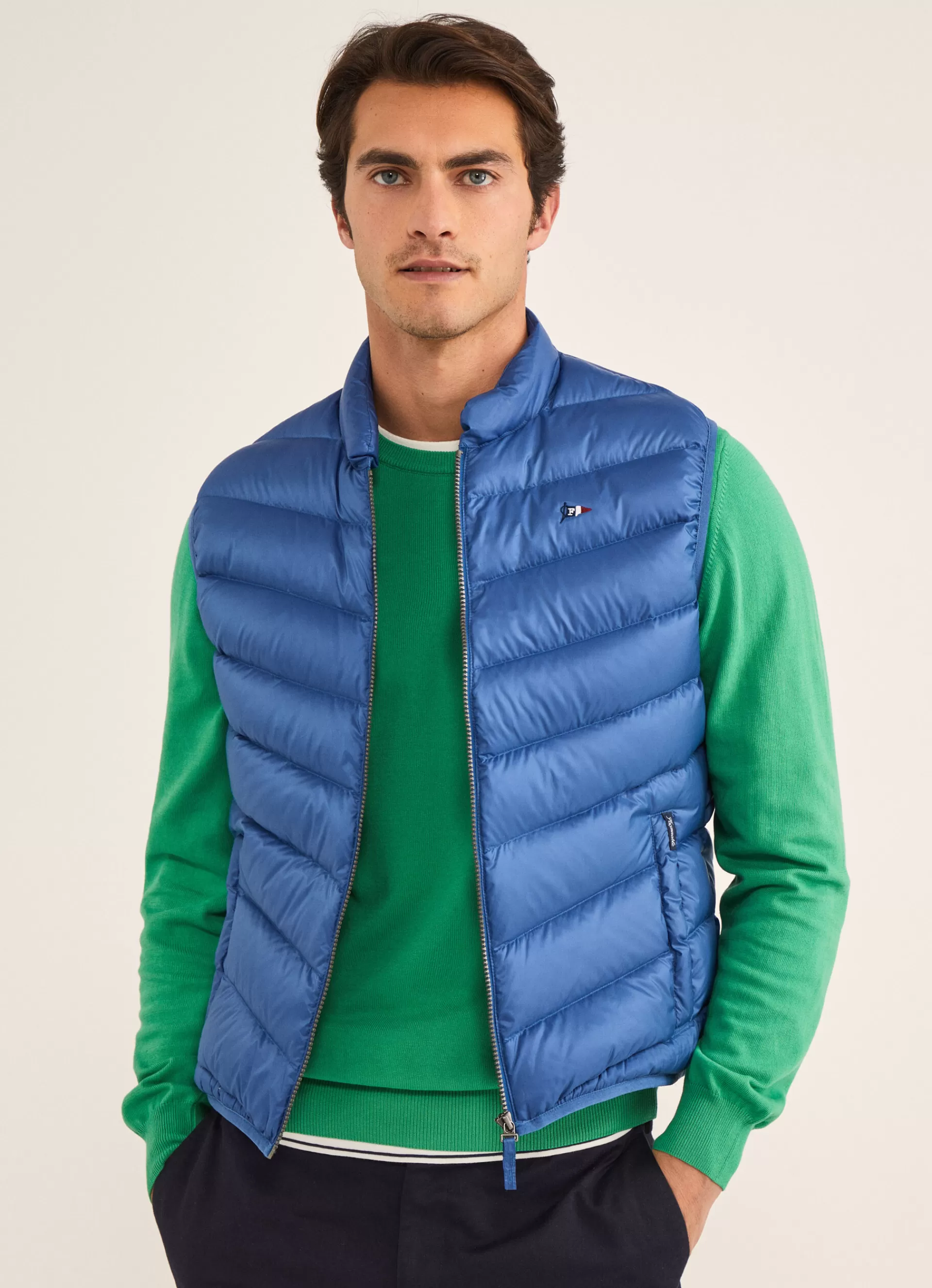 Manteaux Et Blousons>Façonnable Gilet Rembourre Blue