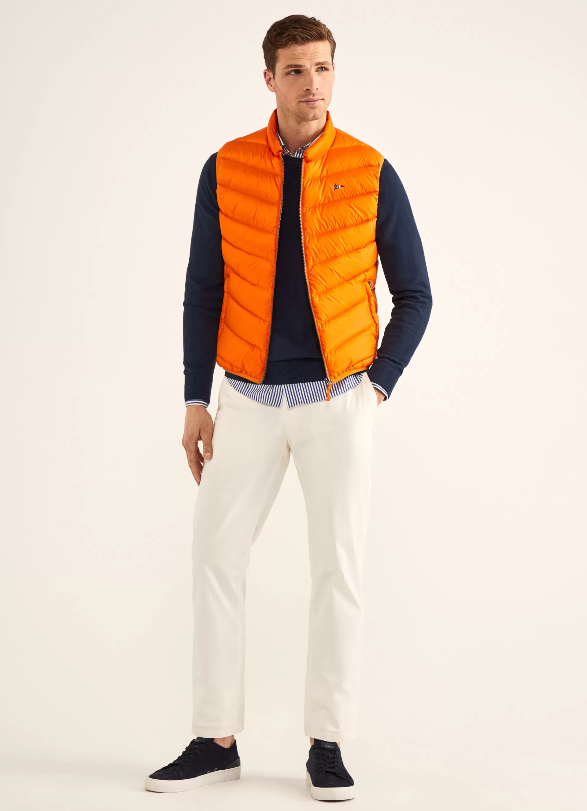 Manteaux Et Blousons>Façonnable Gilet Rembourre Pop Orange