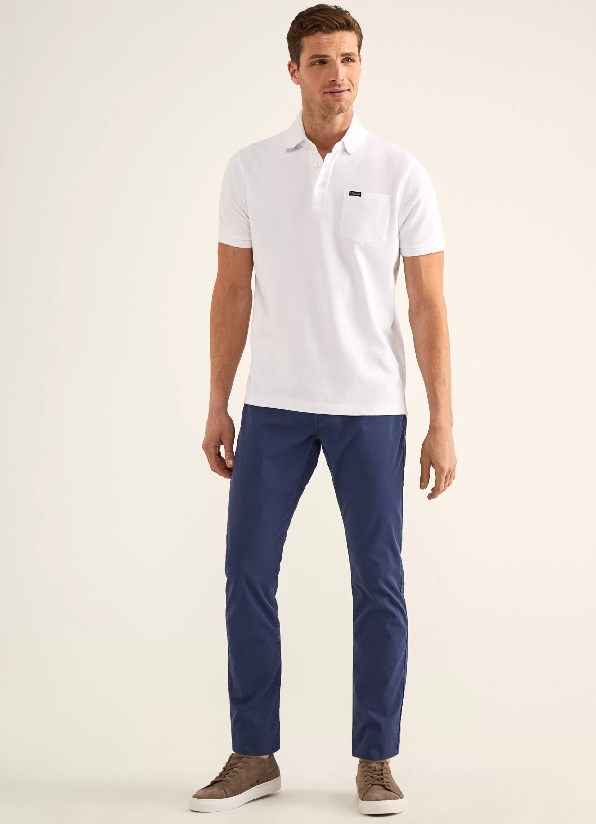 Pantalons>Façonnable Pantalon A 5 Poches En Gabardine Pop Blue