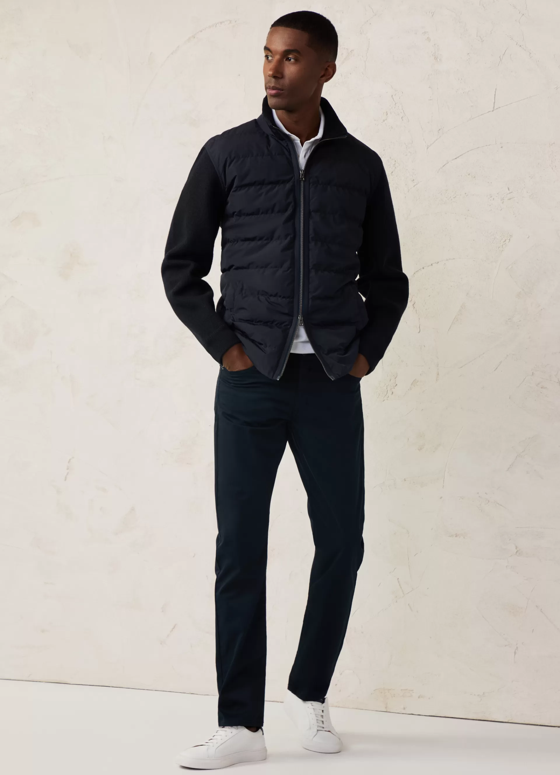 Pantalons>Façonnable Pantalon A 5 Poches En Gabardine Marine