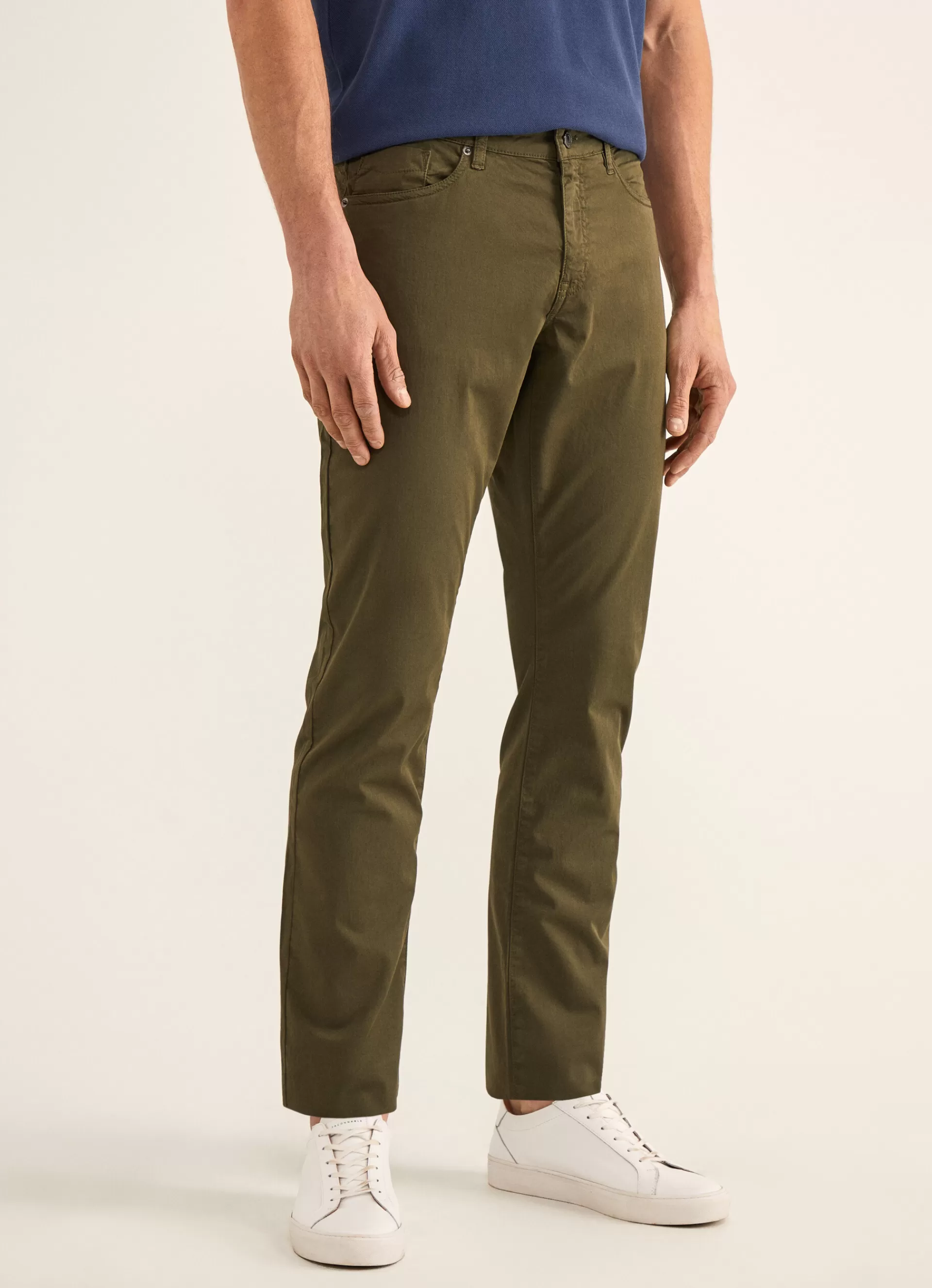 Pantalons>Façonnable Pantalon A 5 Poches En Gabardine Khaki Green