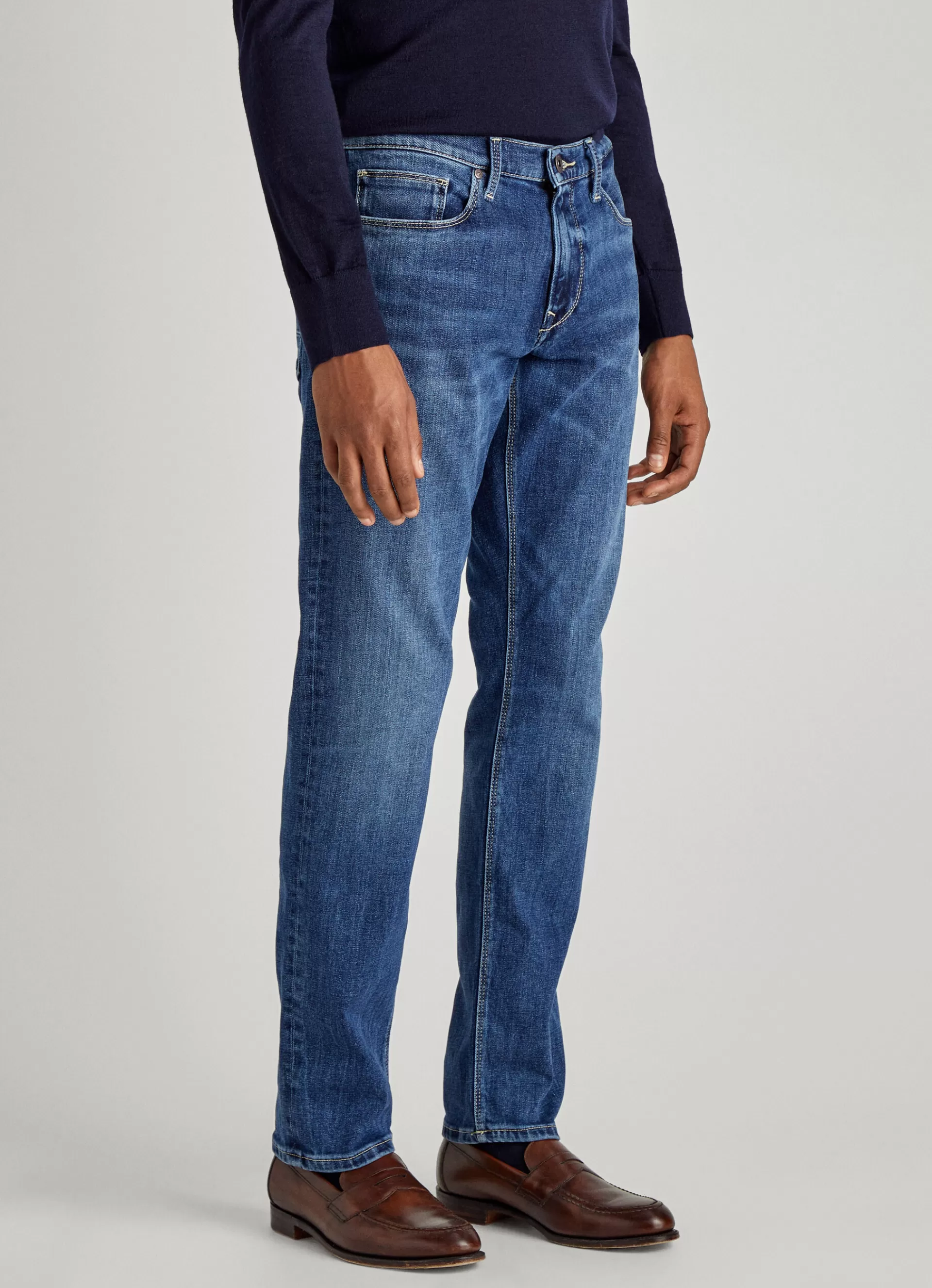 Pantalons>Façonnable Pantalon A 5 Poches En Gabardine Swash Denim
