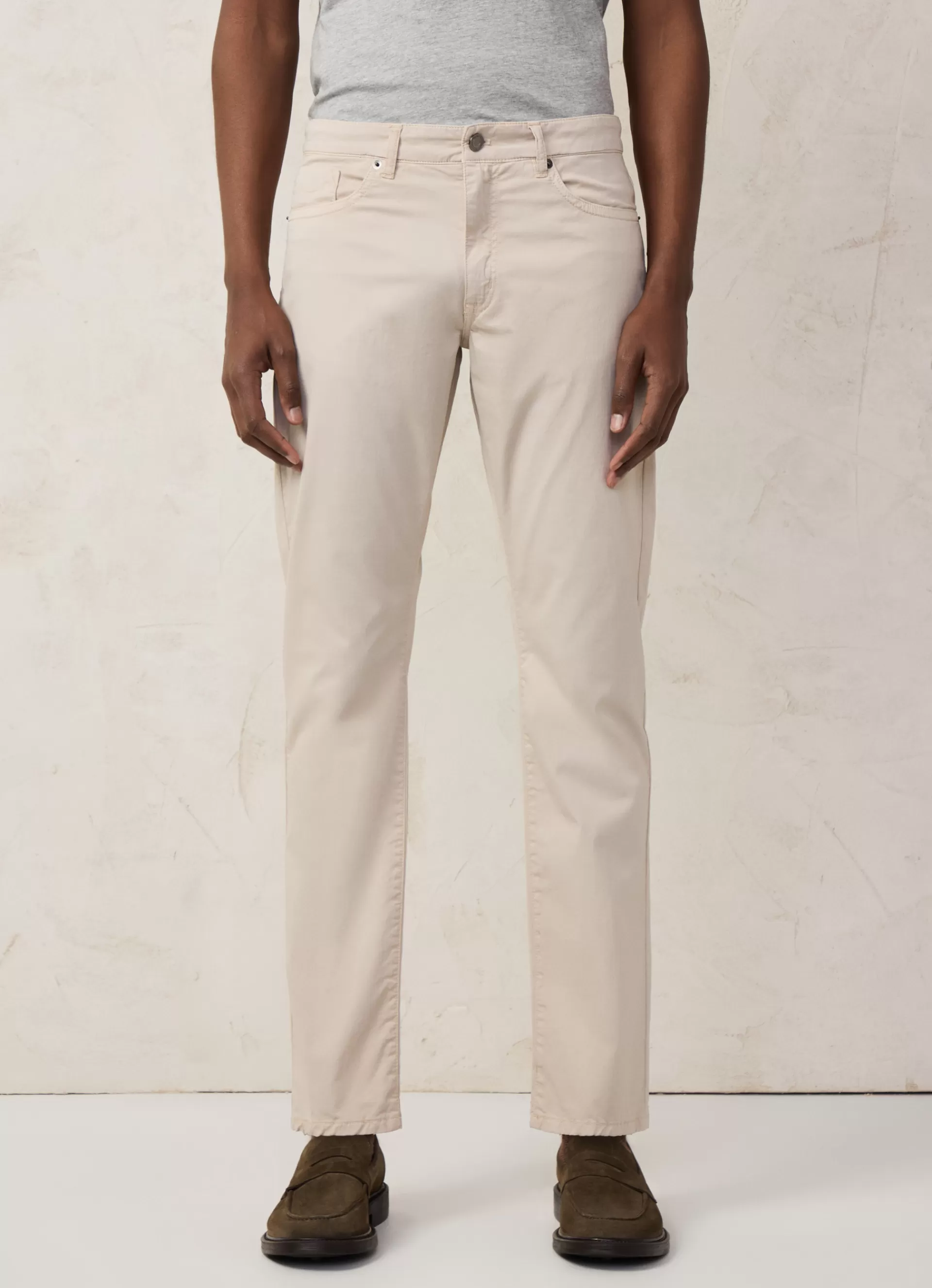 Pantalons>Façonnable Pantalon A 5 Poches En Gabardine Light Beige
