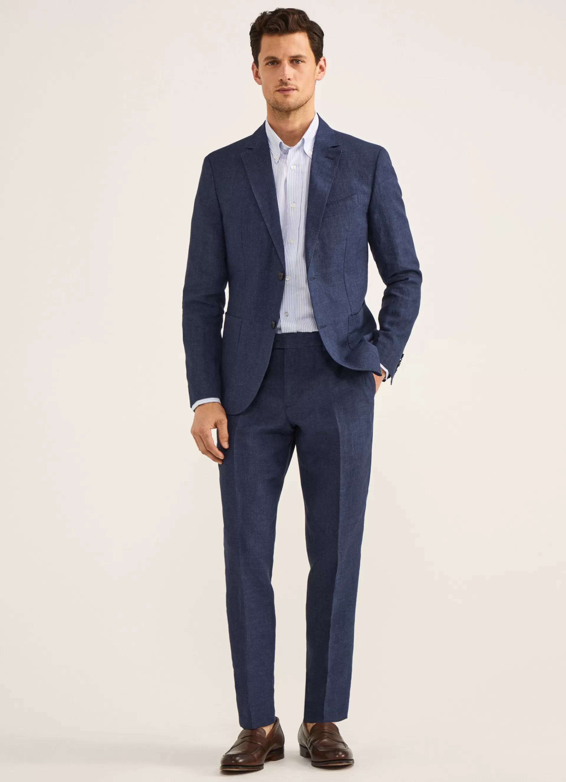 Pantalons>Façonnable Pantalon Effet Denim Dk Blu Marl