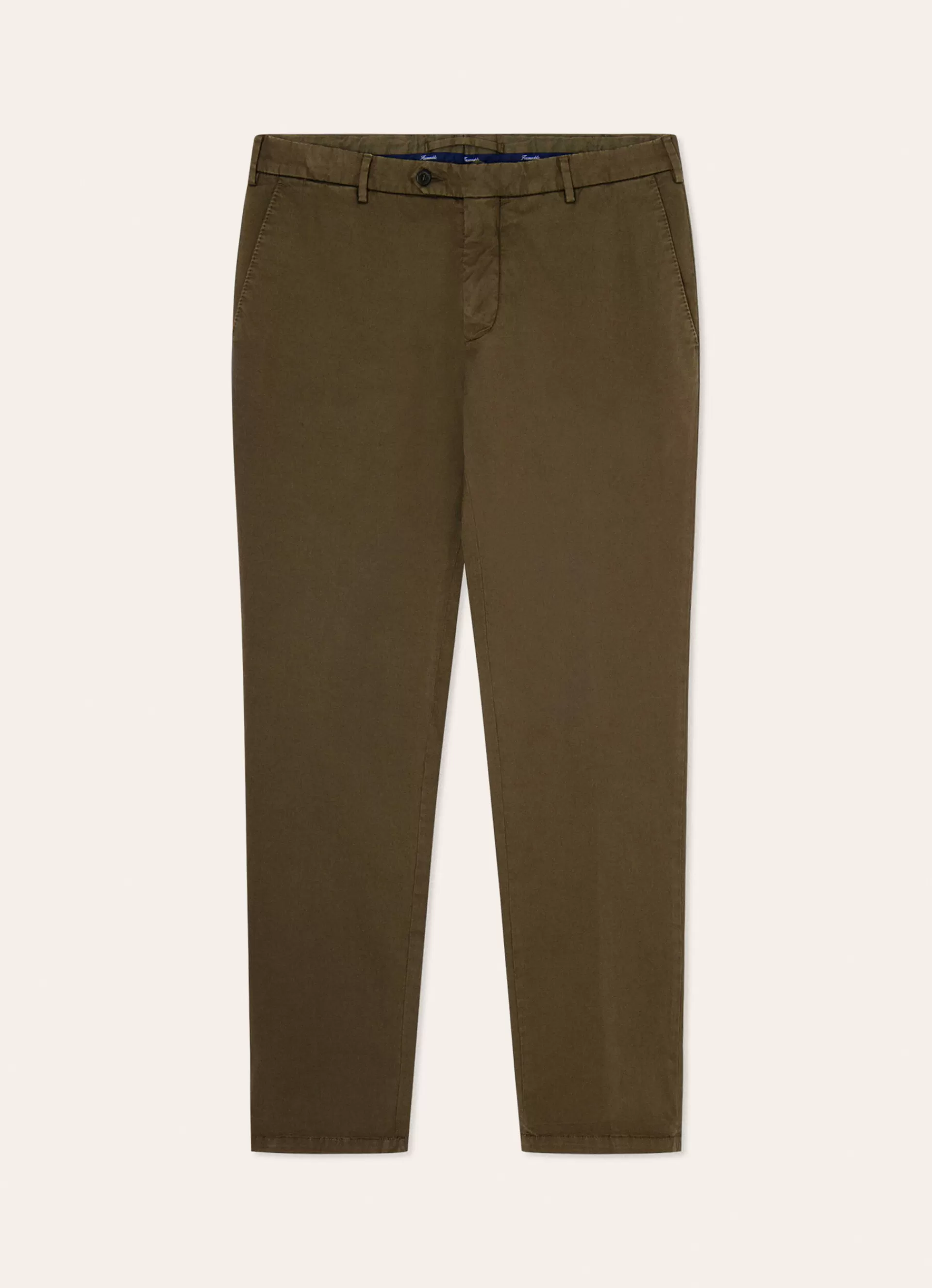 Pantalons>Façonnable Pantalon En Coton Khaki Green