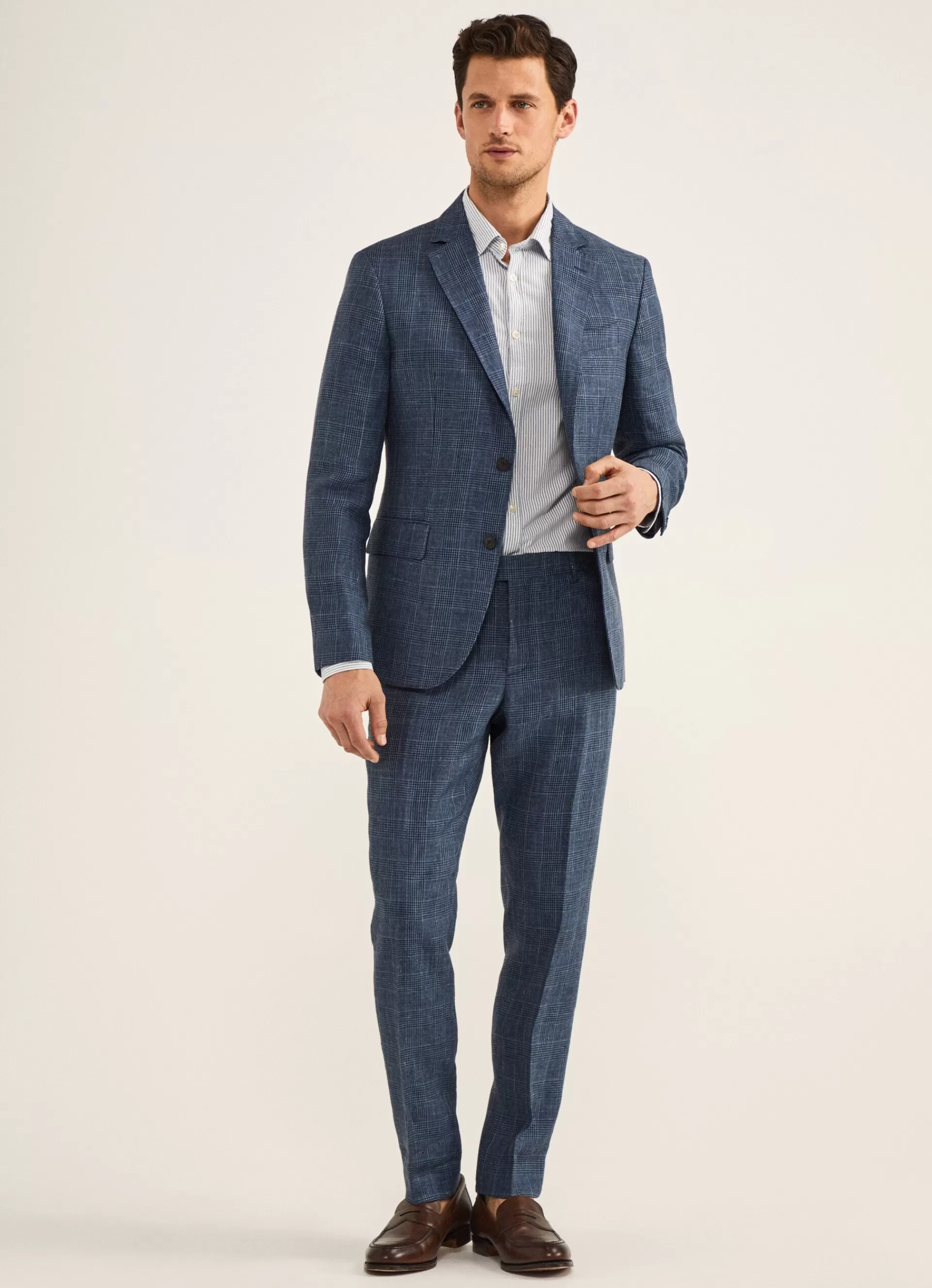 Pantalons>Façonnable Pantalon Prince De Galles Dk Blu Marl