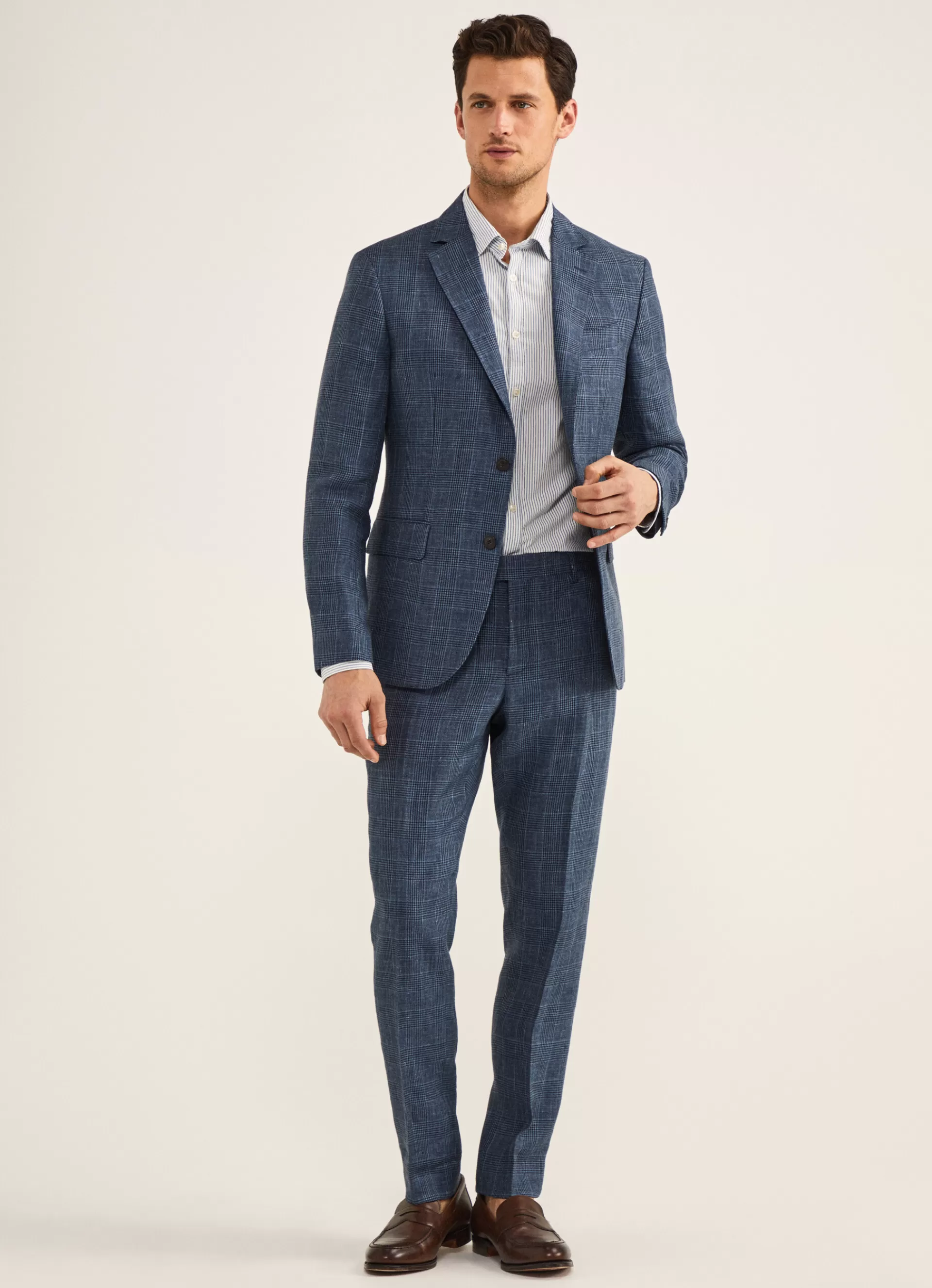 Pantalons>Façonnable Pantalon Prince De Galles Dk Blu Marl