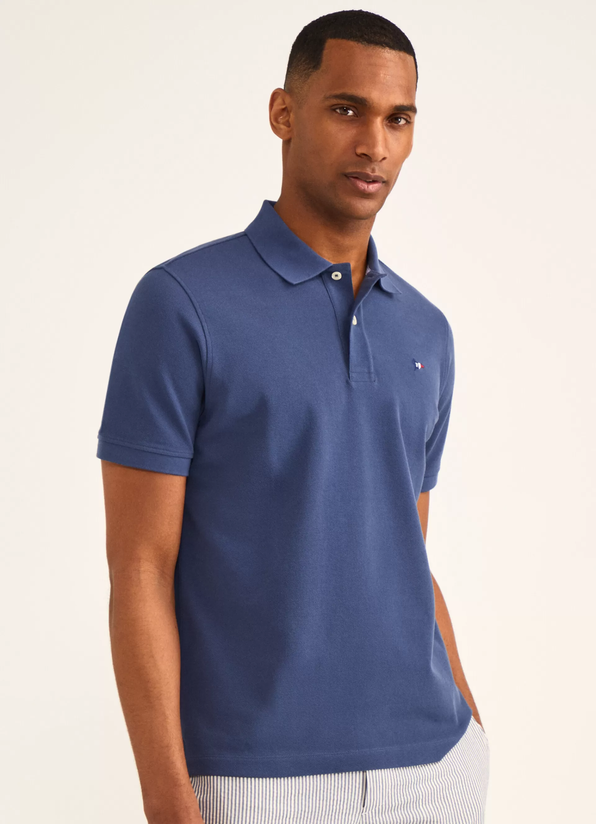 Polos>Façonnable Polo En Pique Pop Blue
