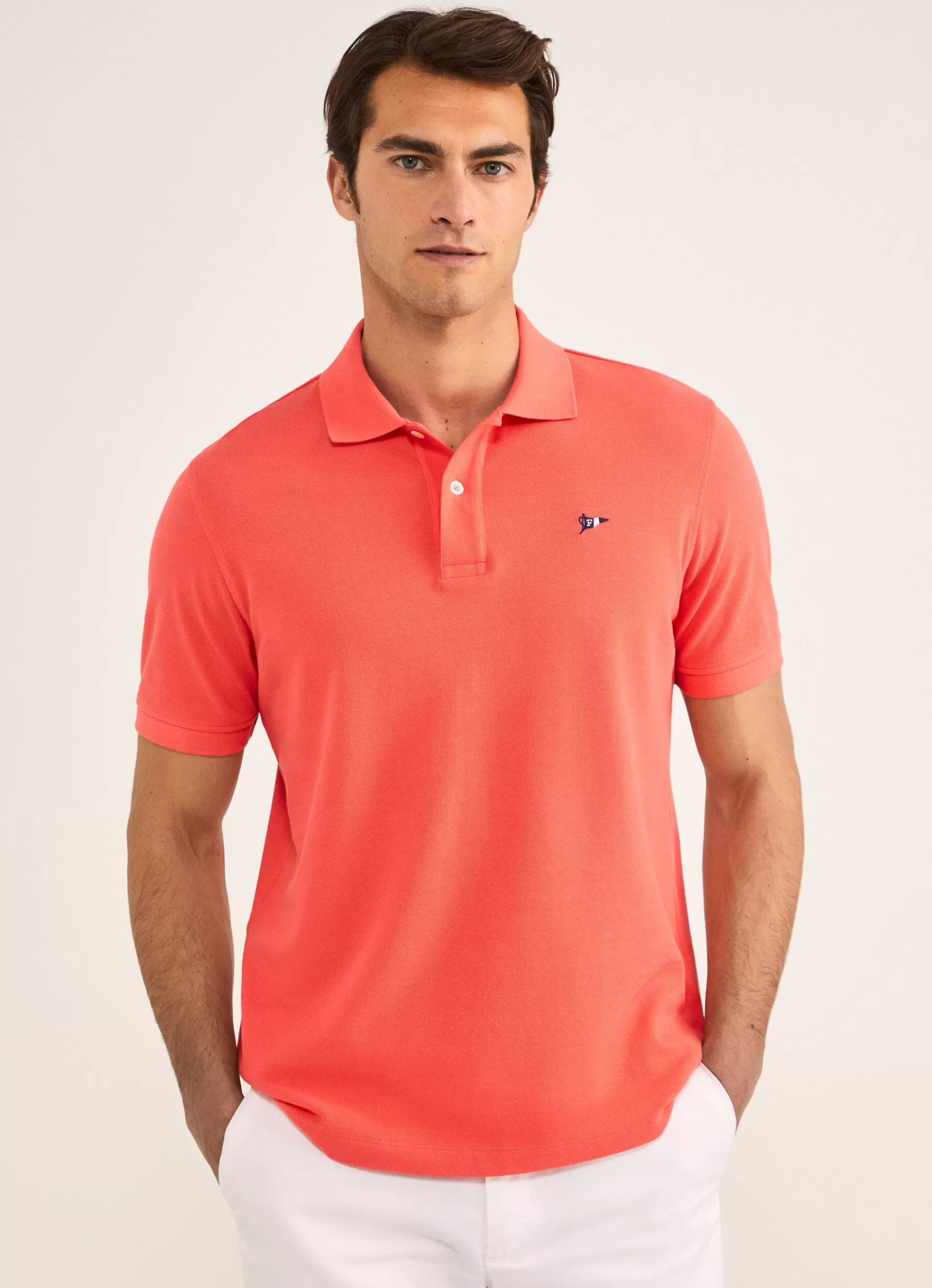Polos>Façonnable Polo En Pique Hibiscus