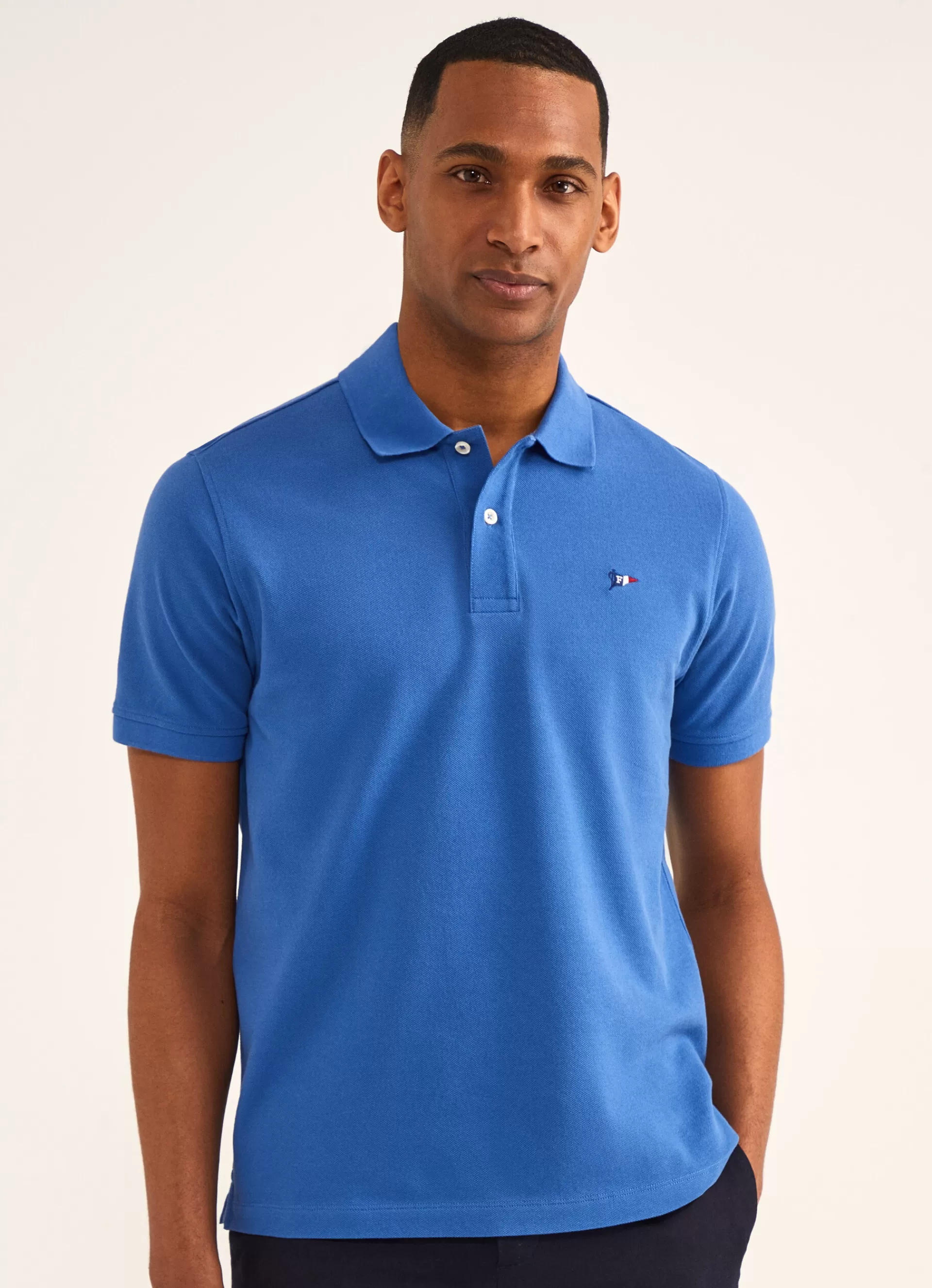 Polos>Façonnable Polo En Pique Blue