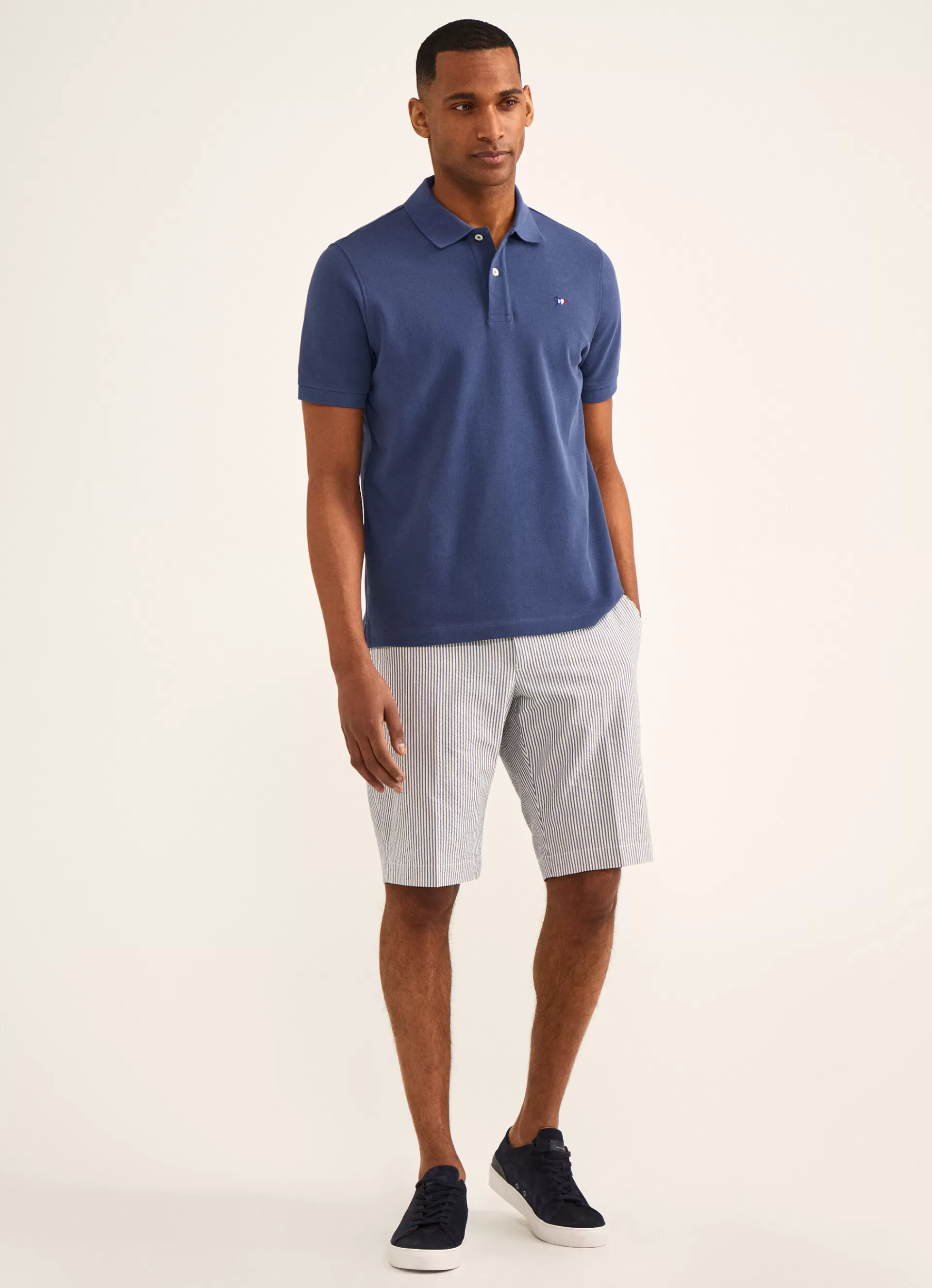 Polos>Façonnable Polo En Pique Pop Blue