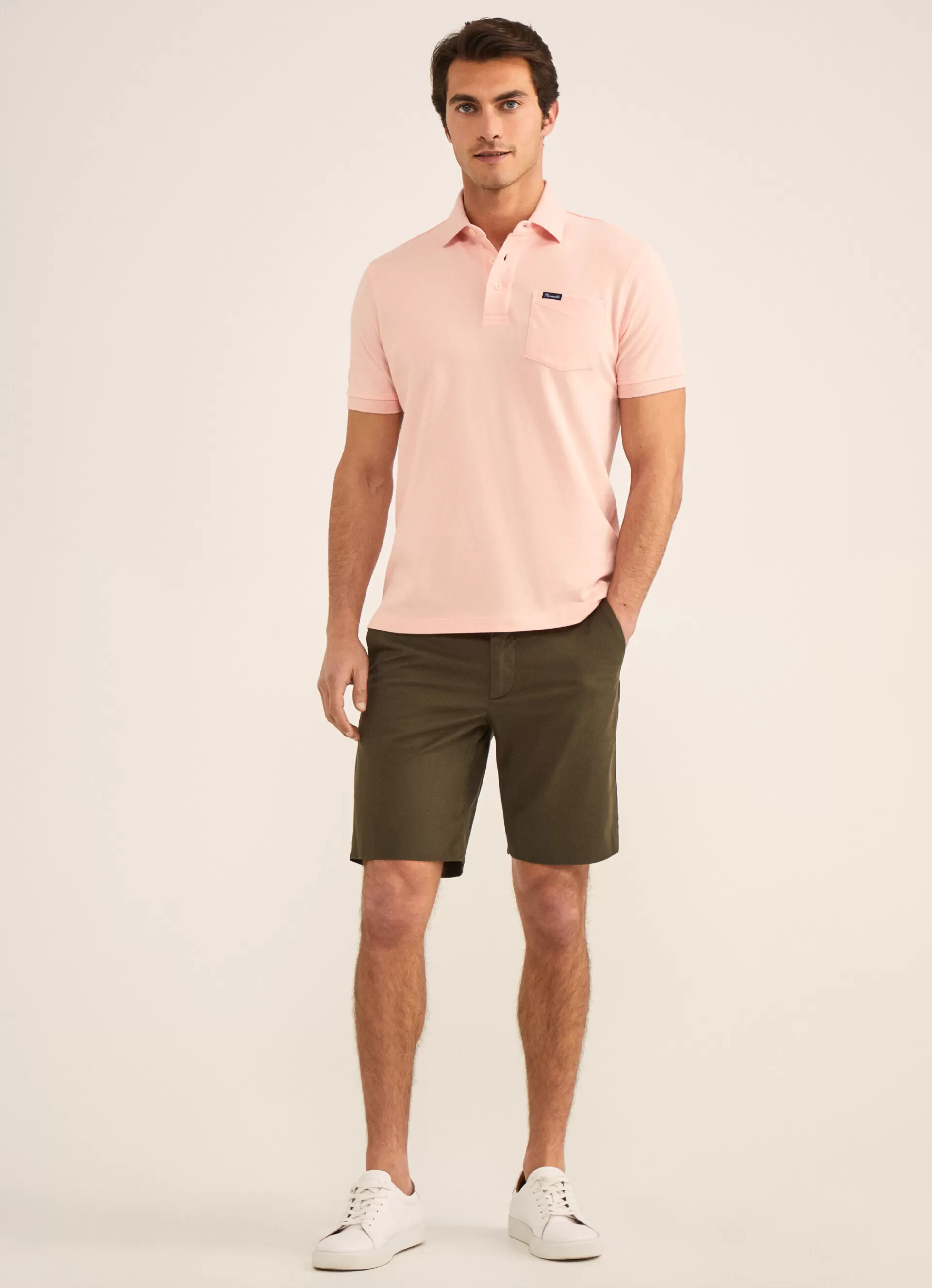 Polos>Façonnable Polo En Pique Pink