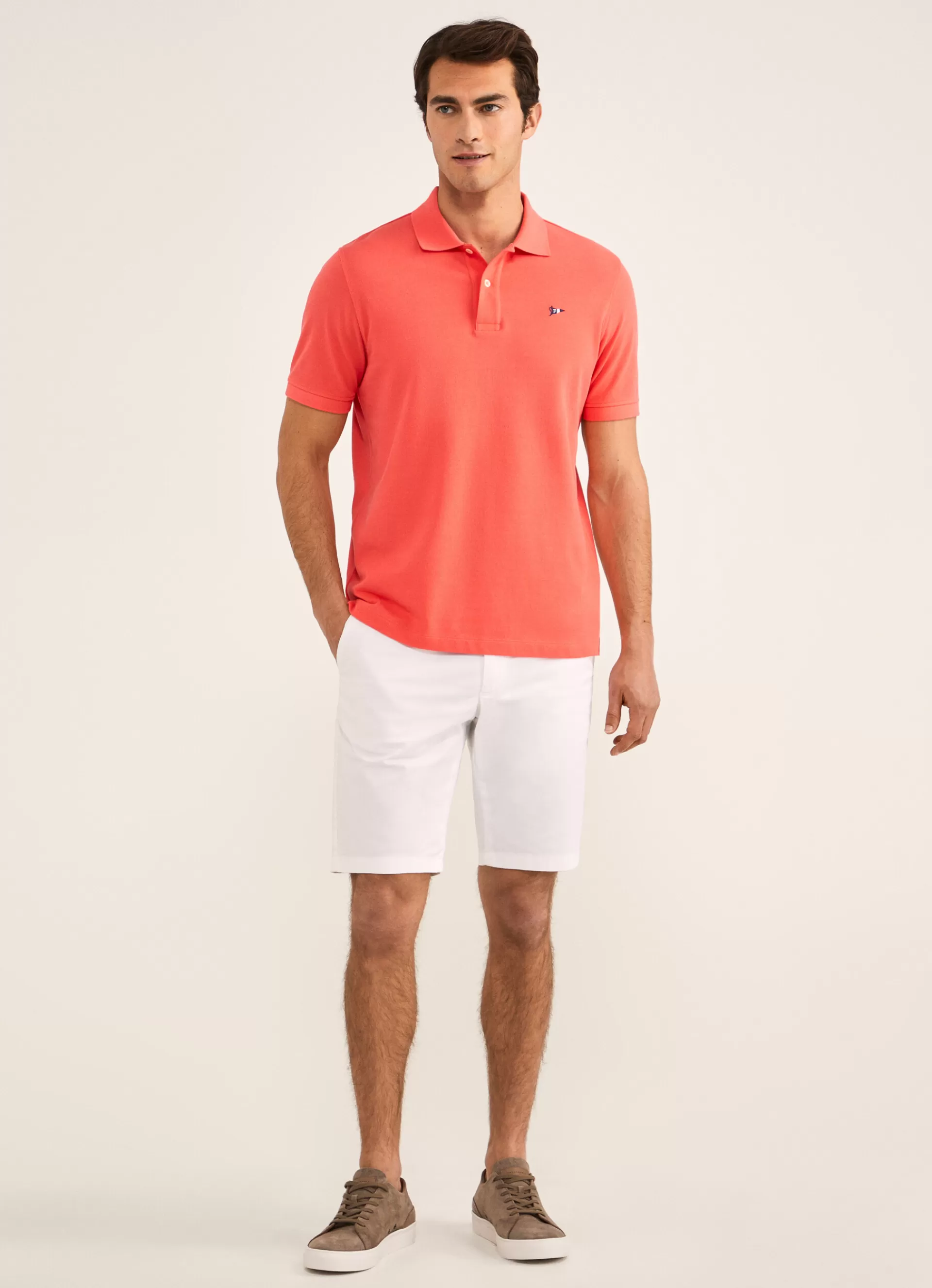 Polos>Façonnable Polo En Pique Hibiscus