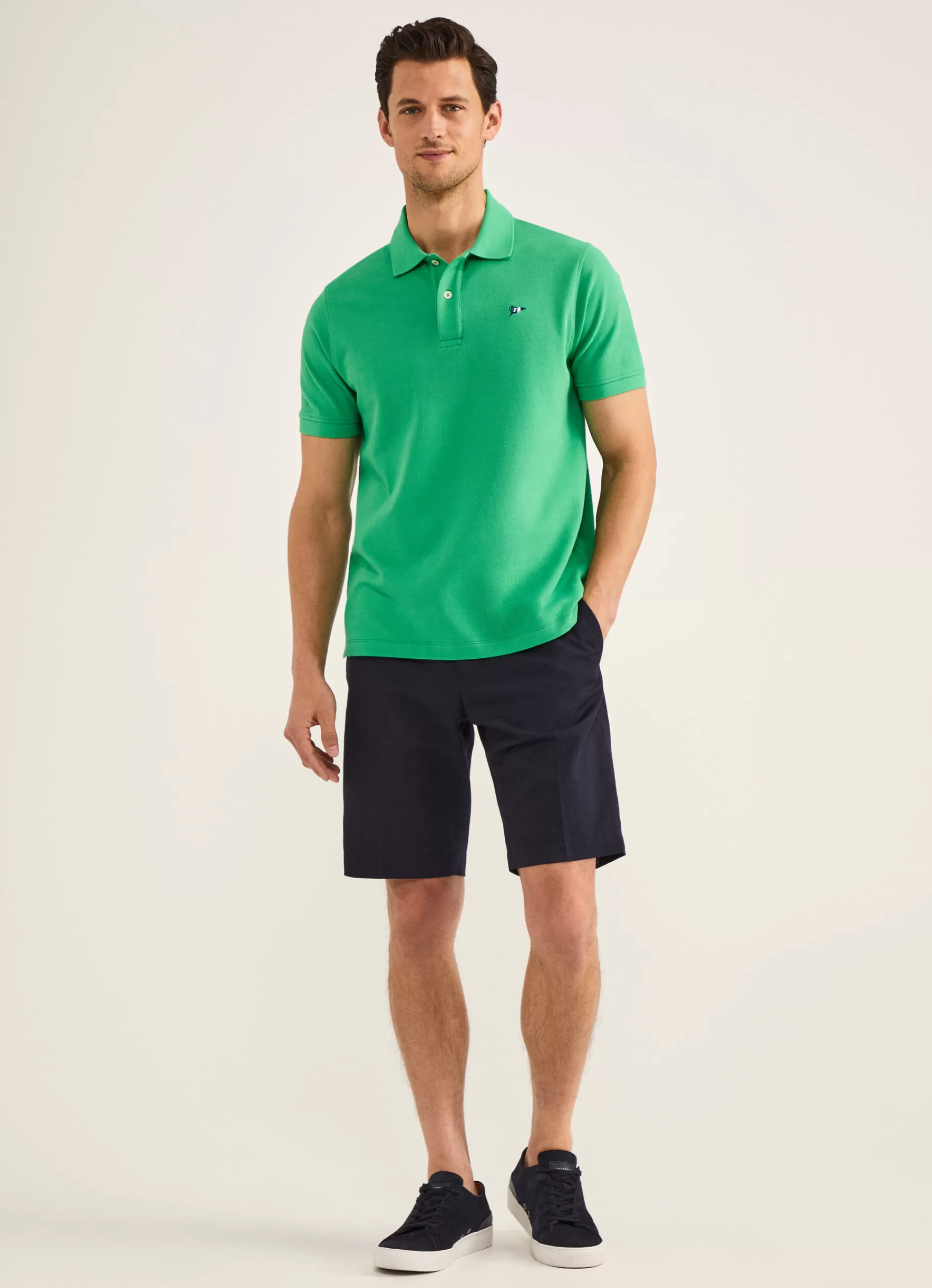 Polos>Façonnable Polo En Pique Bright Green