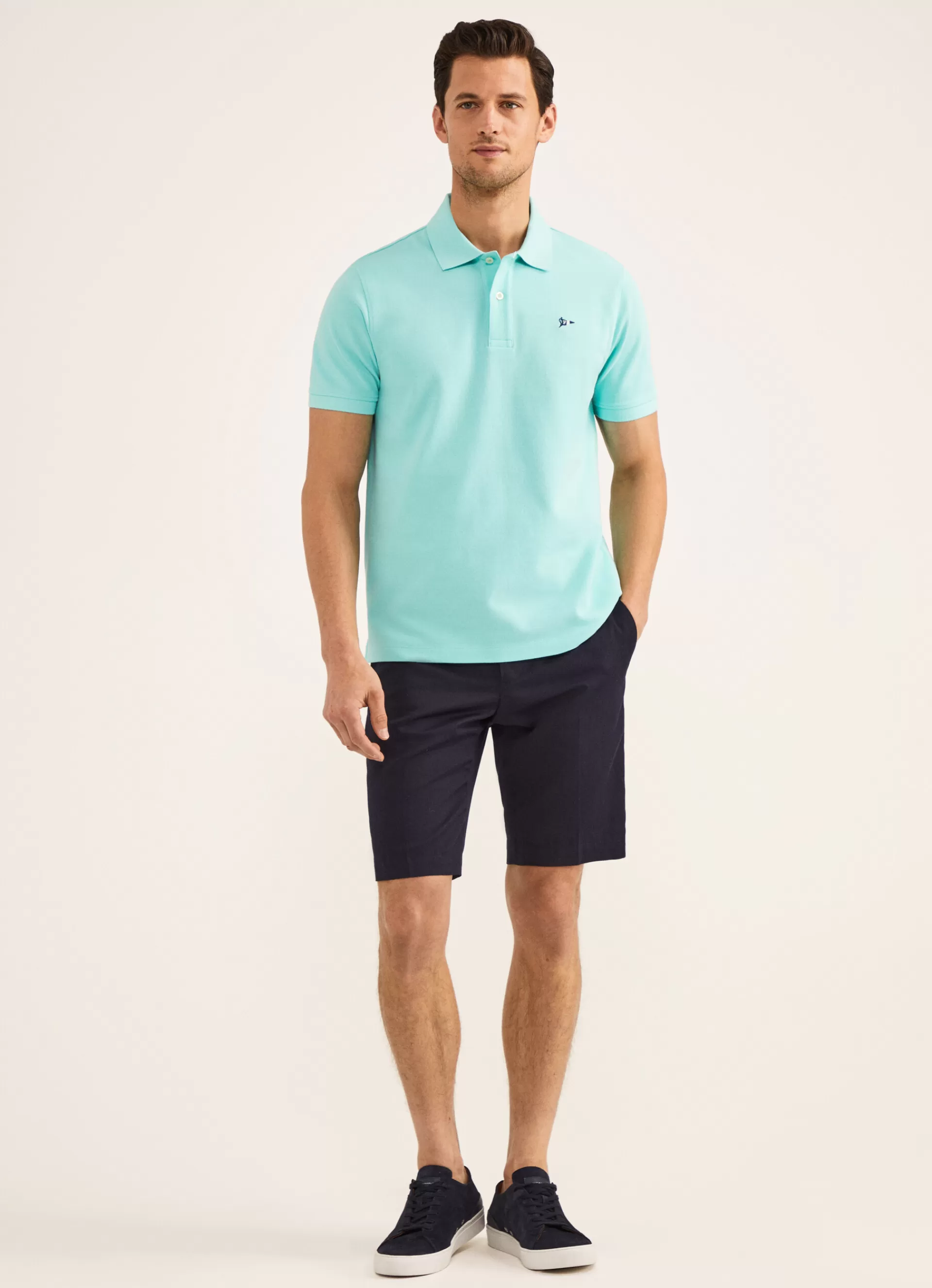 Polos>Façonnable Polo En Pique Aqua