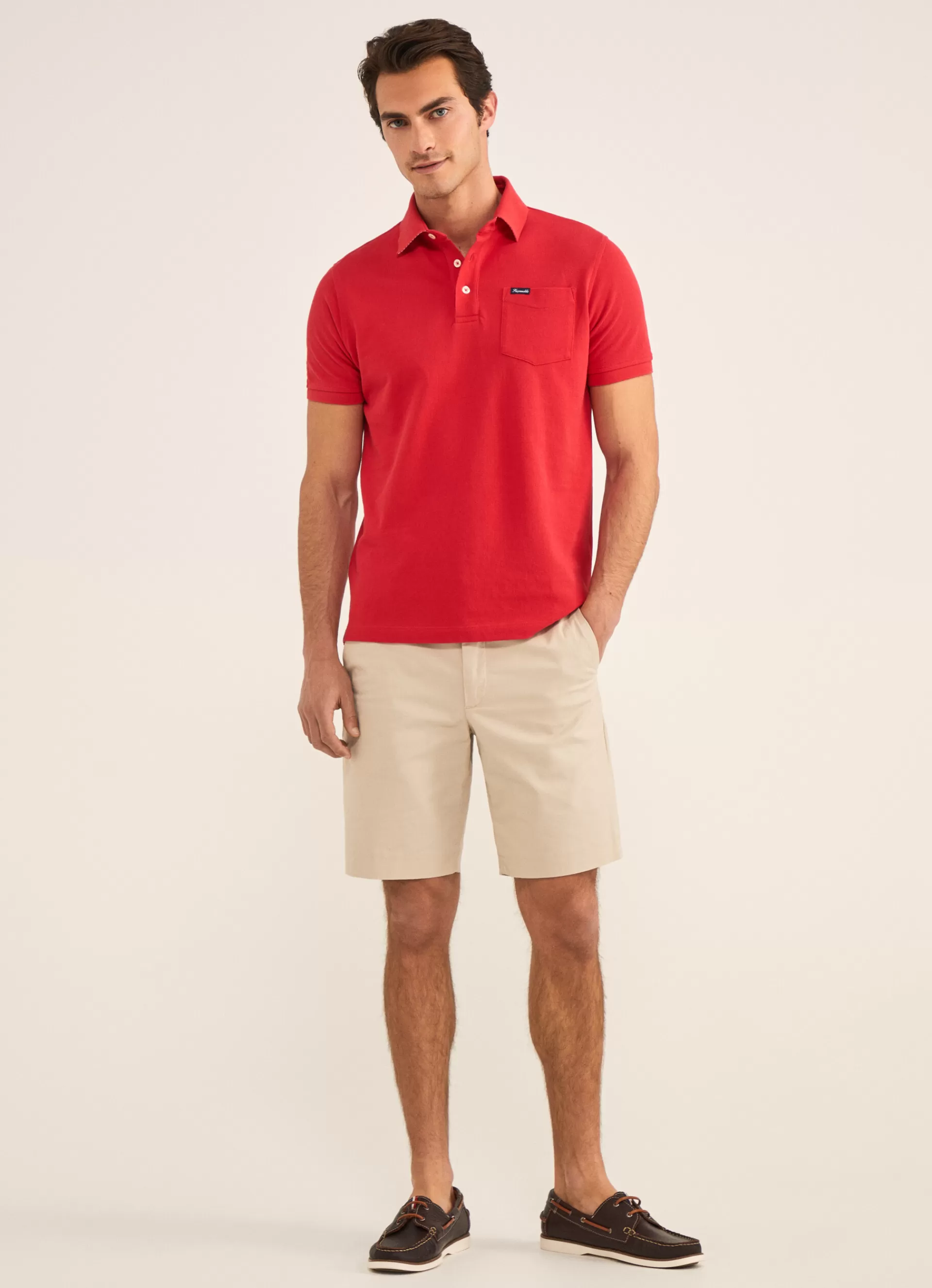 Polos>Façonnable Polo En Pique Mars Red