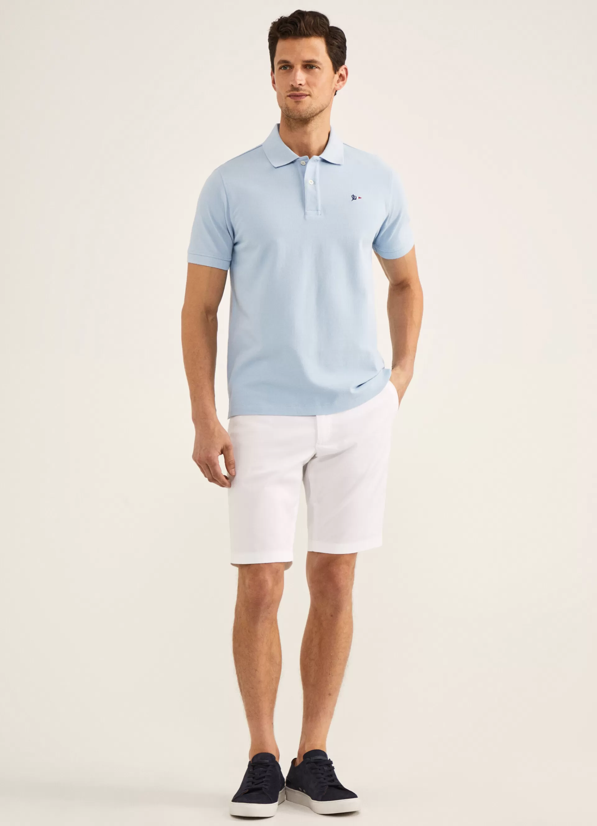 Polos>Façonnable Polo En Pique Horizon Blue