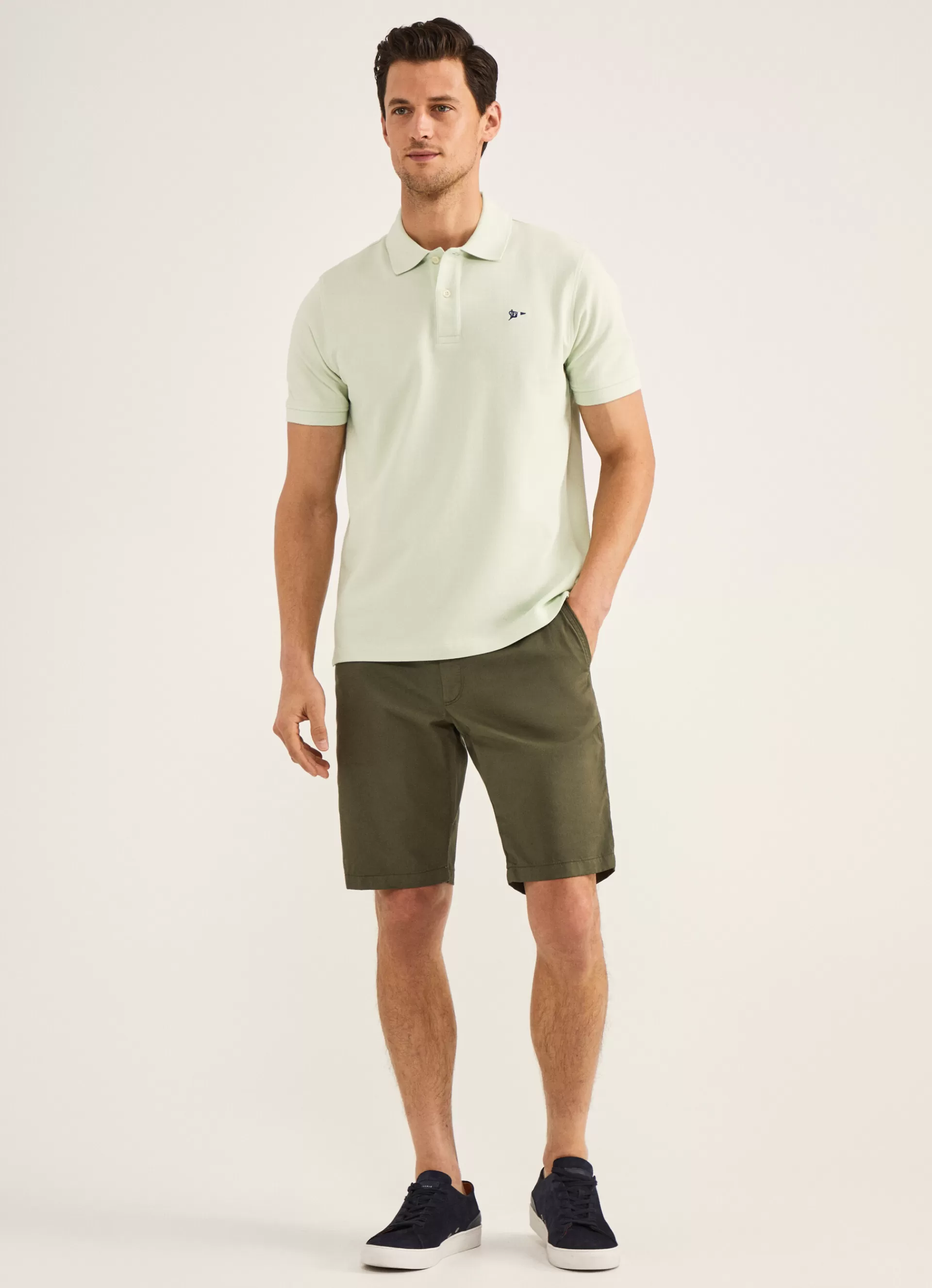 Polos>Façonnable Polo En Pique Light Green