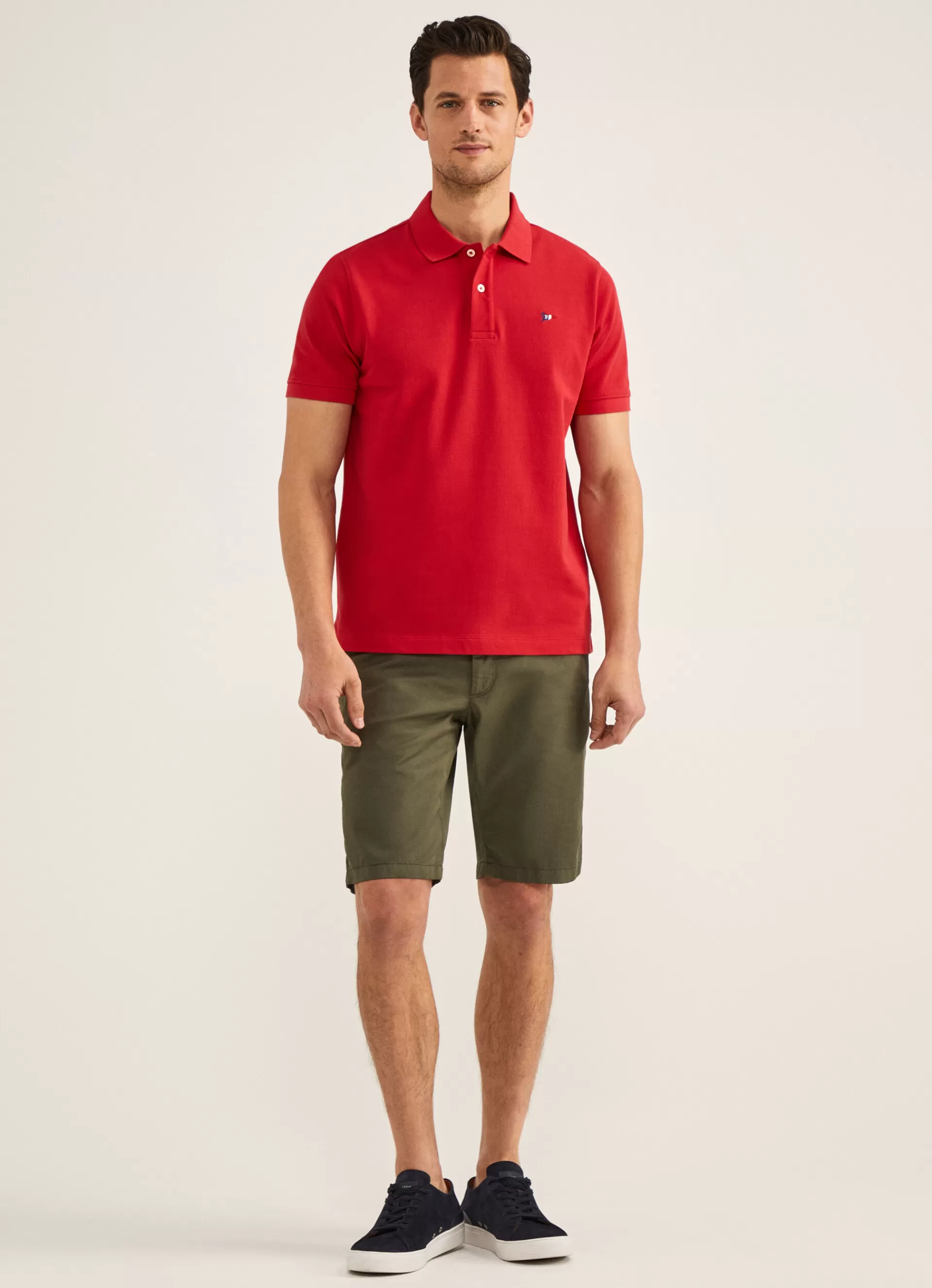 Polos>Façonnable Polo En Pique Mars Red