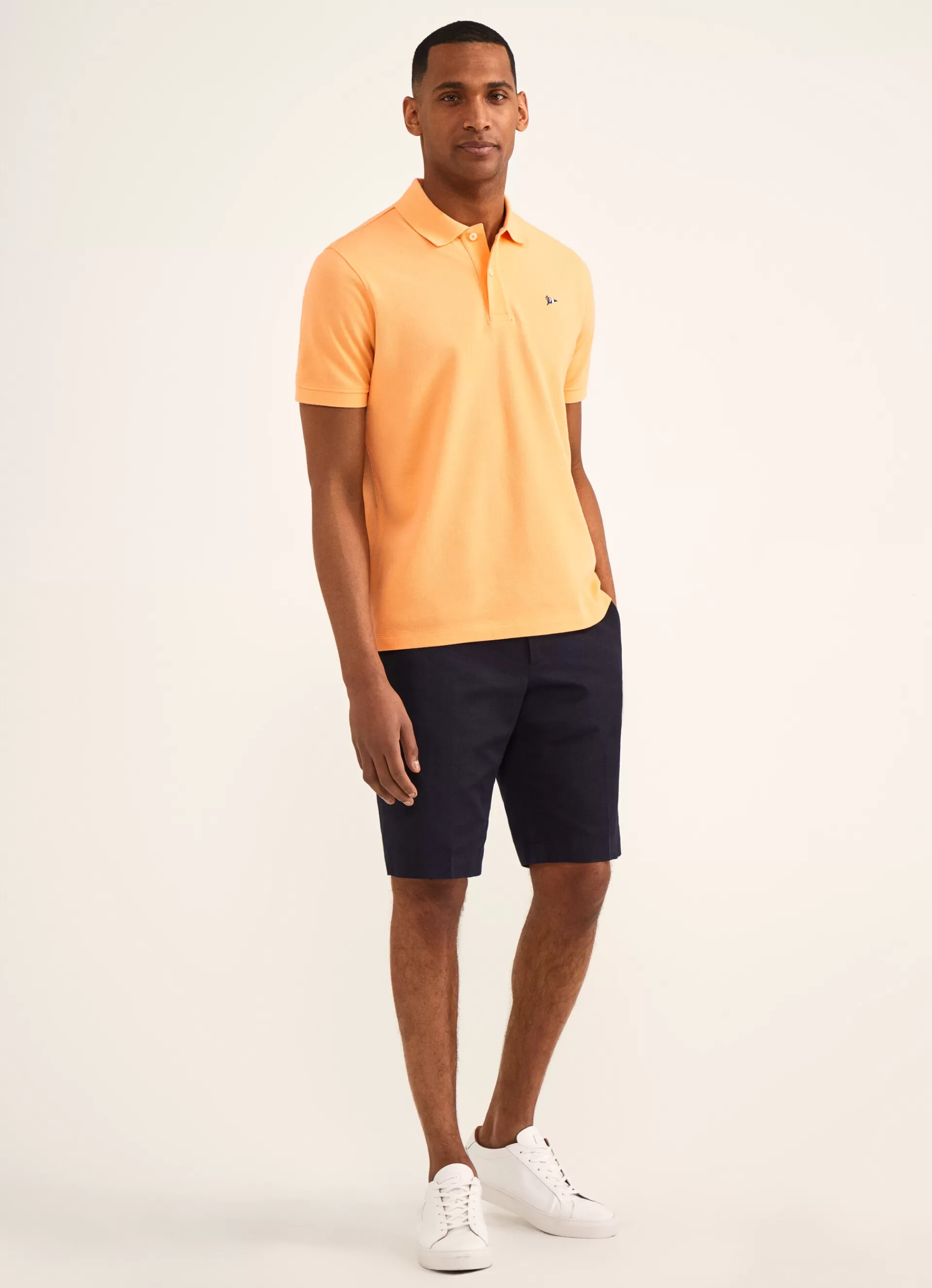 Polos>Façonnable Polo En Pique Acid Orange