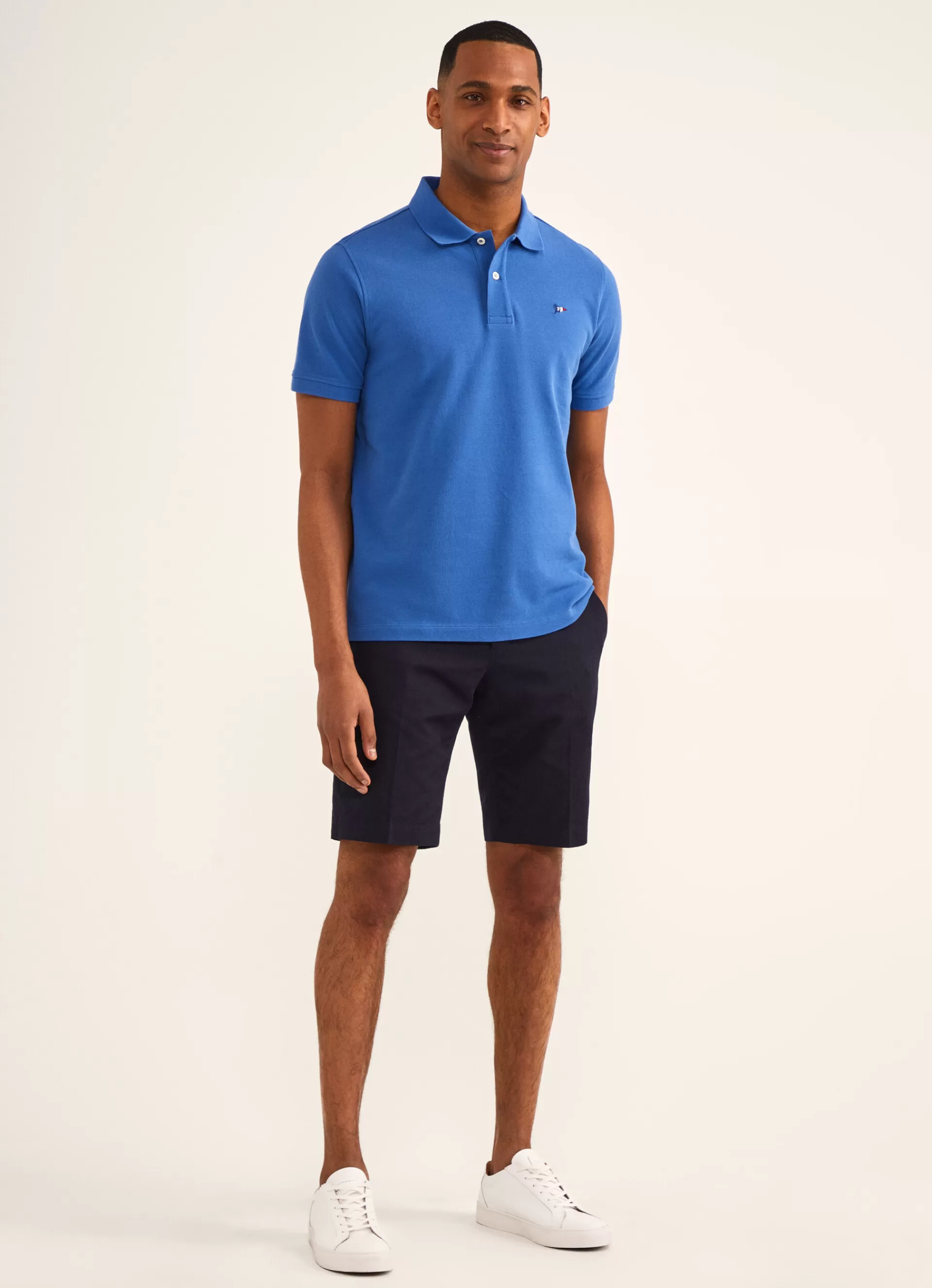 Polos>Façonnable Polo En Pique Blue