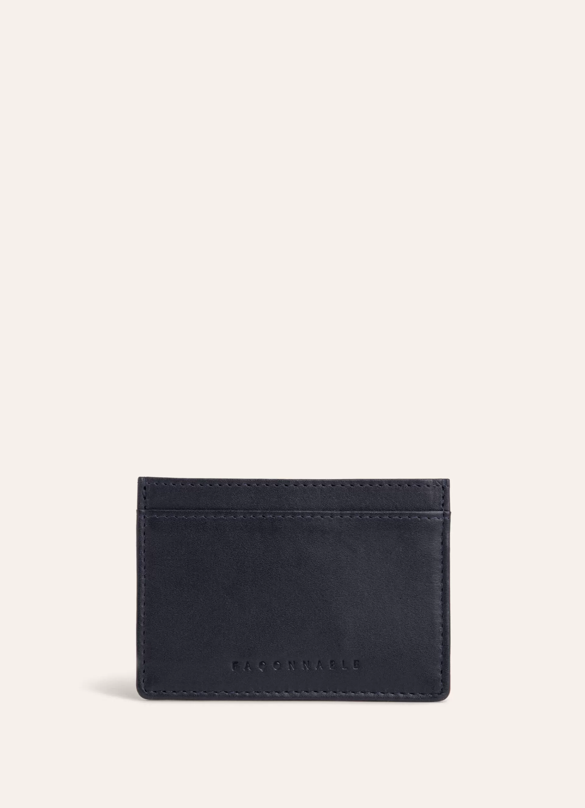 Leather Accesories>Façonnable Porte-Cartes En Cuir Bicolore Blue/Orange