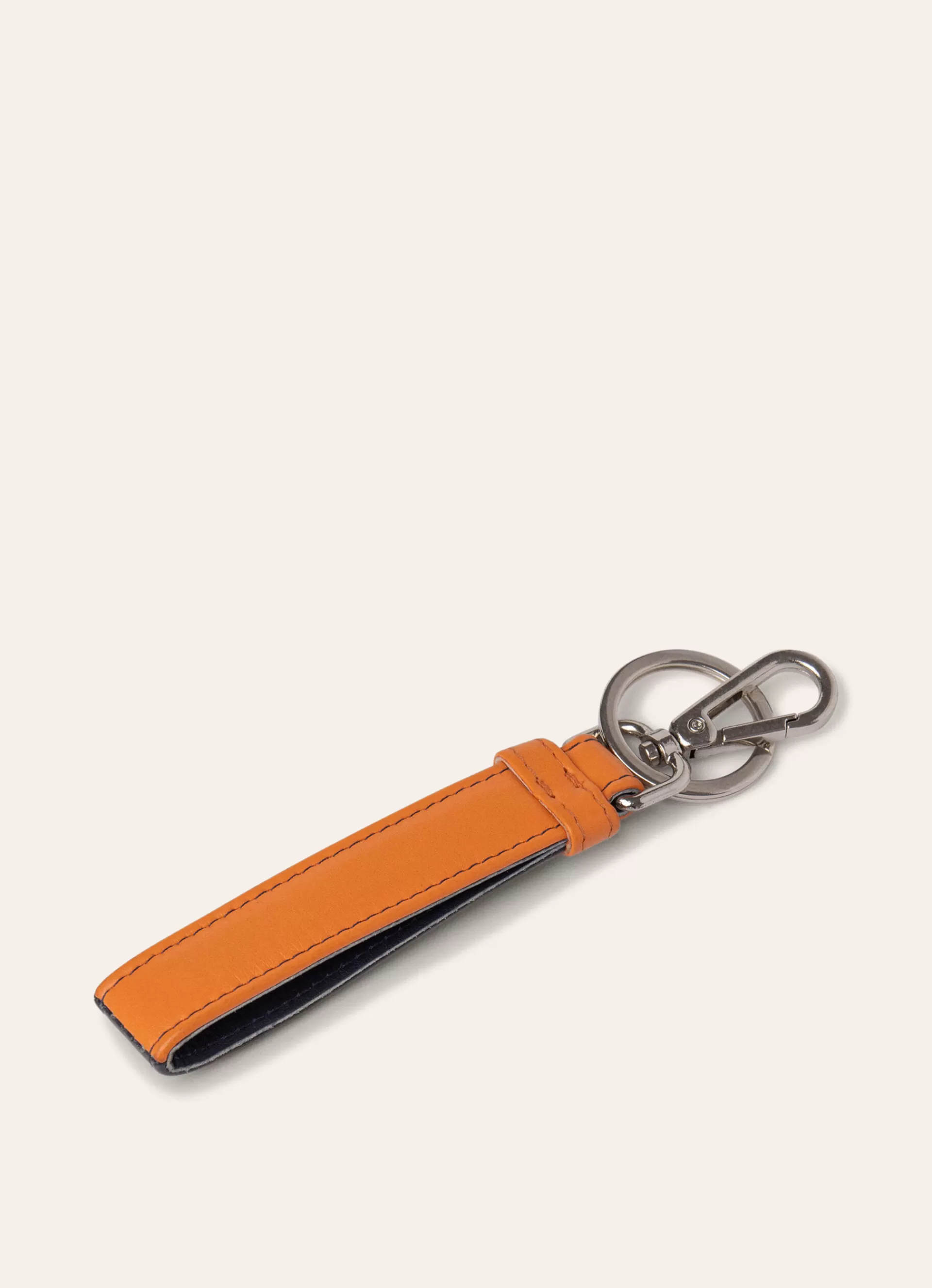 Leather Accesories>Façonnable Porte-Cles En Cuir Bicolore Blue/Orange
