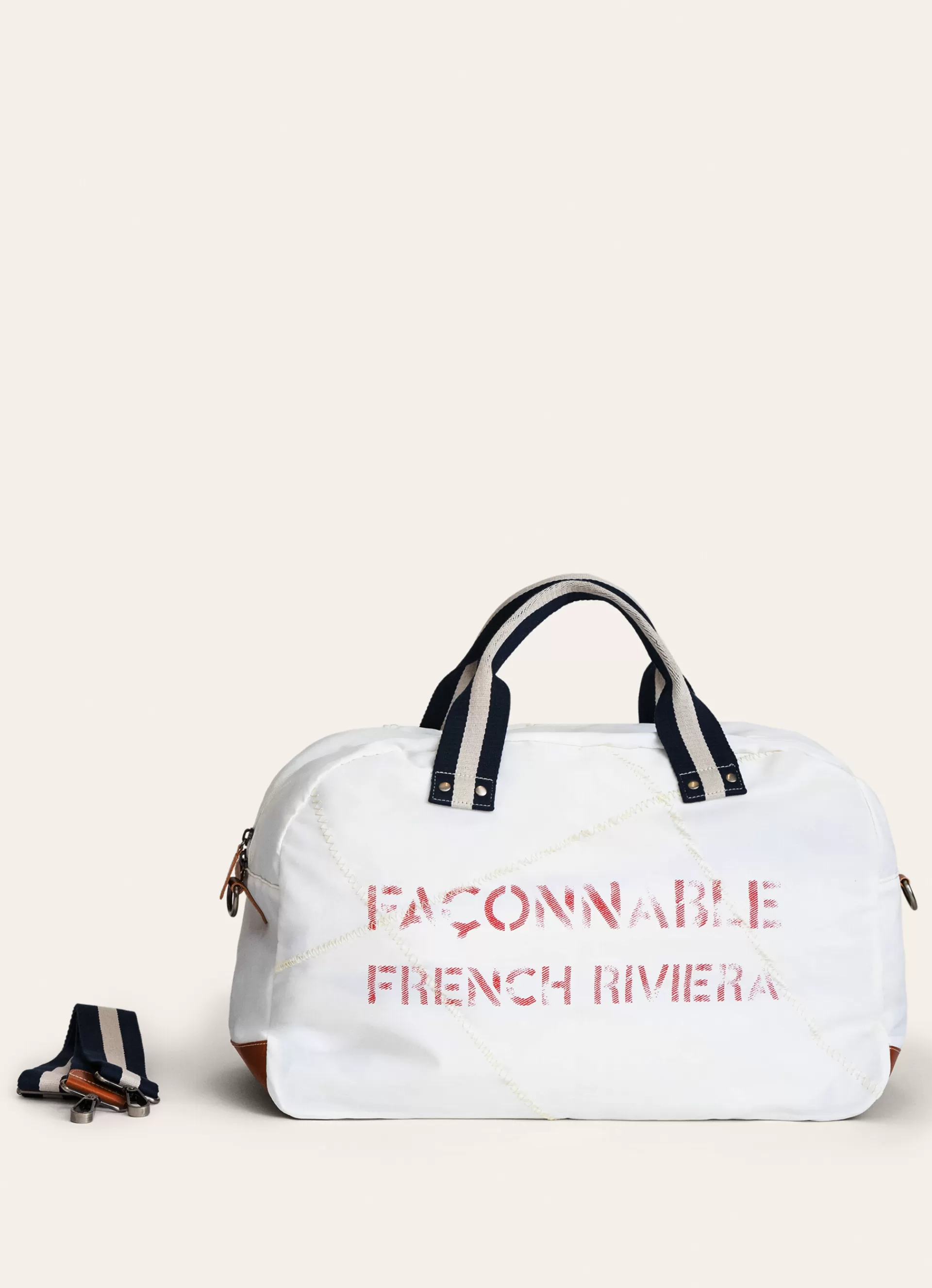 Sacs>Façonnable Sac Nautique En Toile Off White
