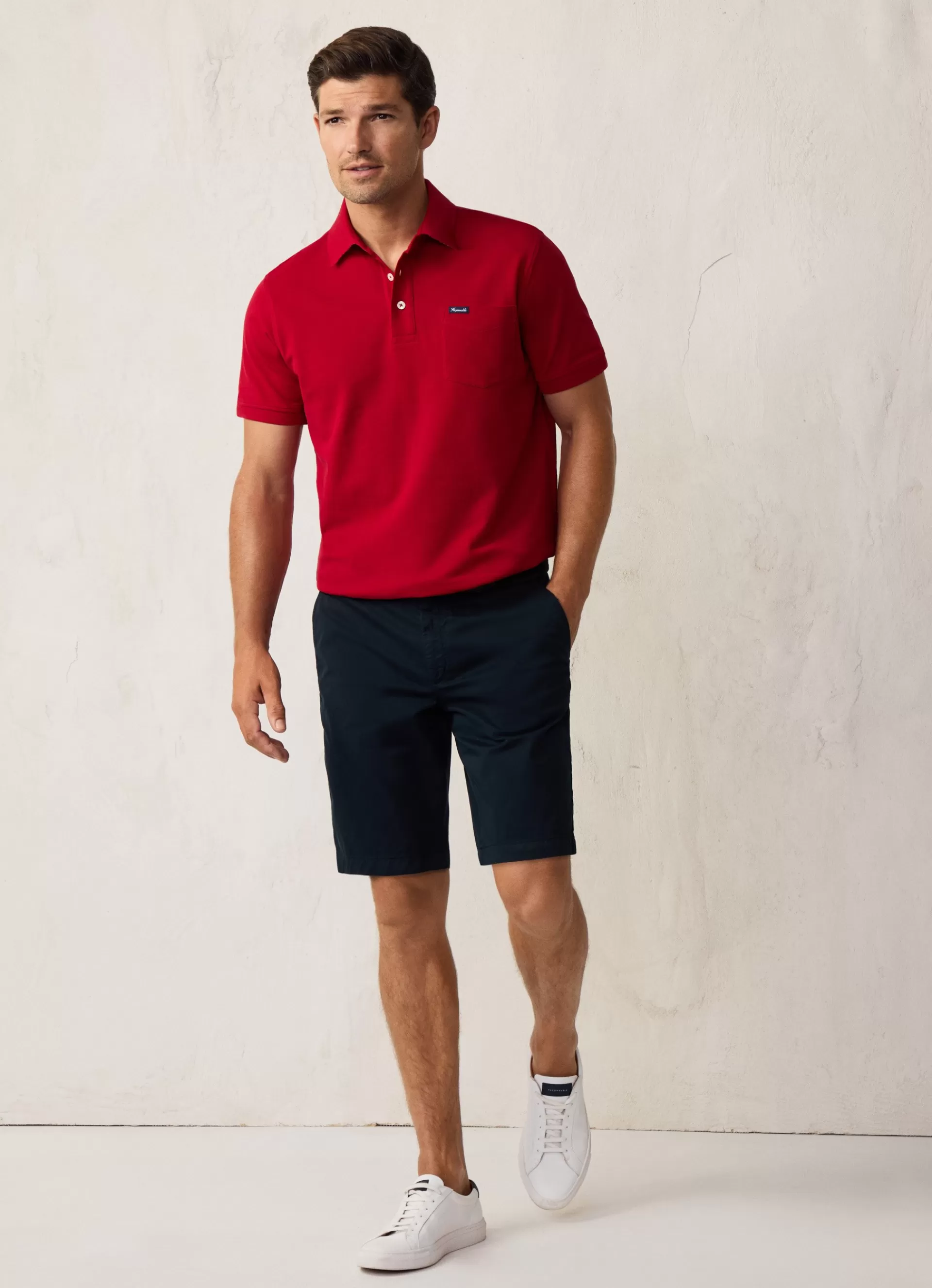 Pantalons>Façonnable Short En Coton Marine